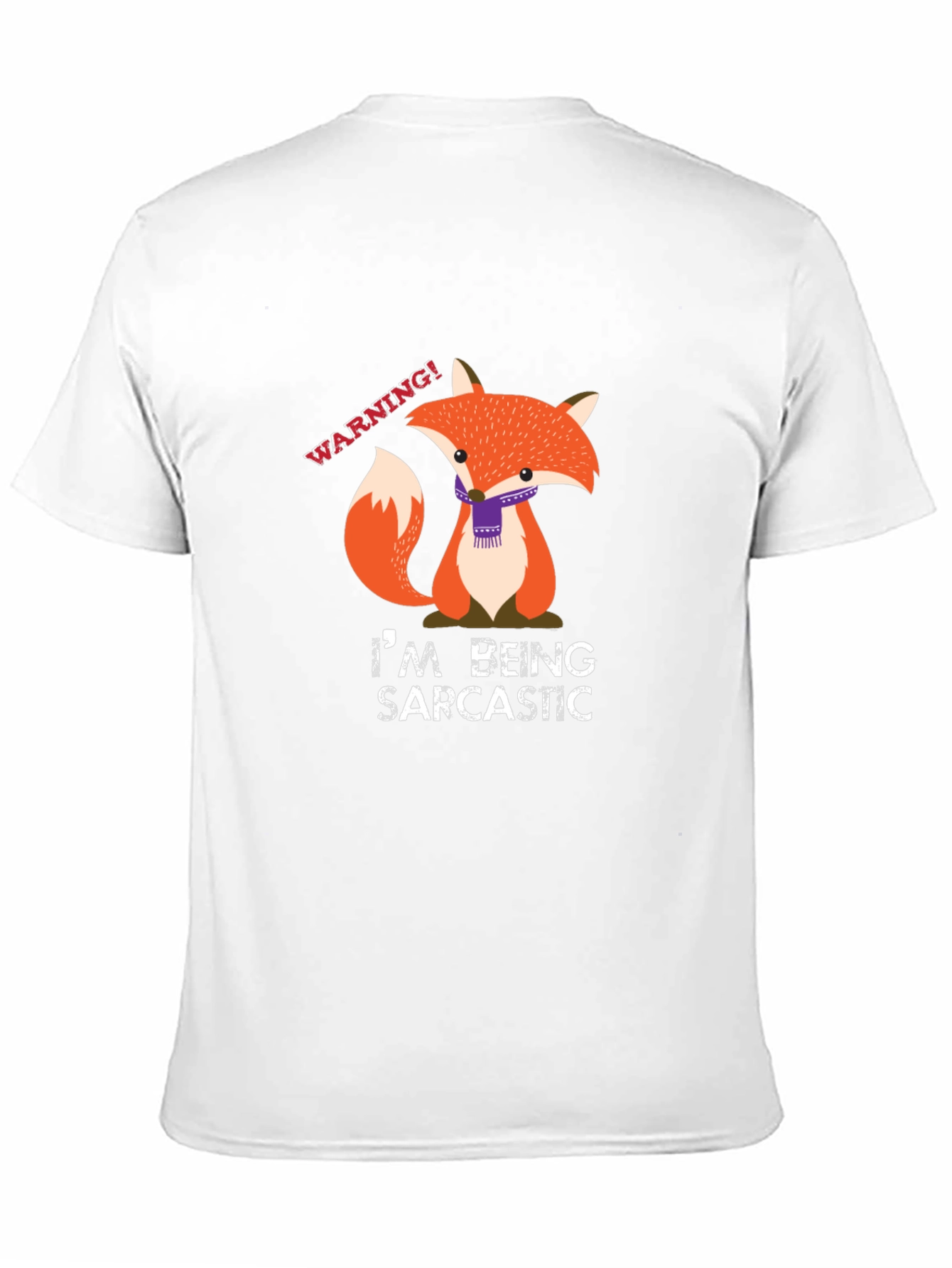 Black Sarcastic Fox Graphic Tee - Funny Animal T-Shirt view 11