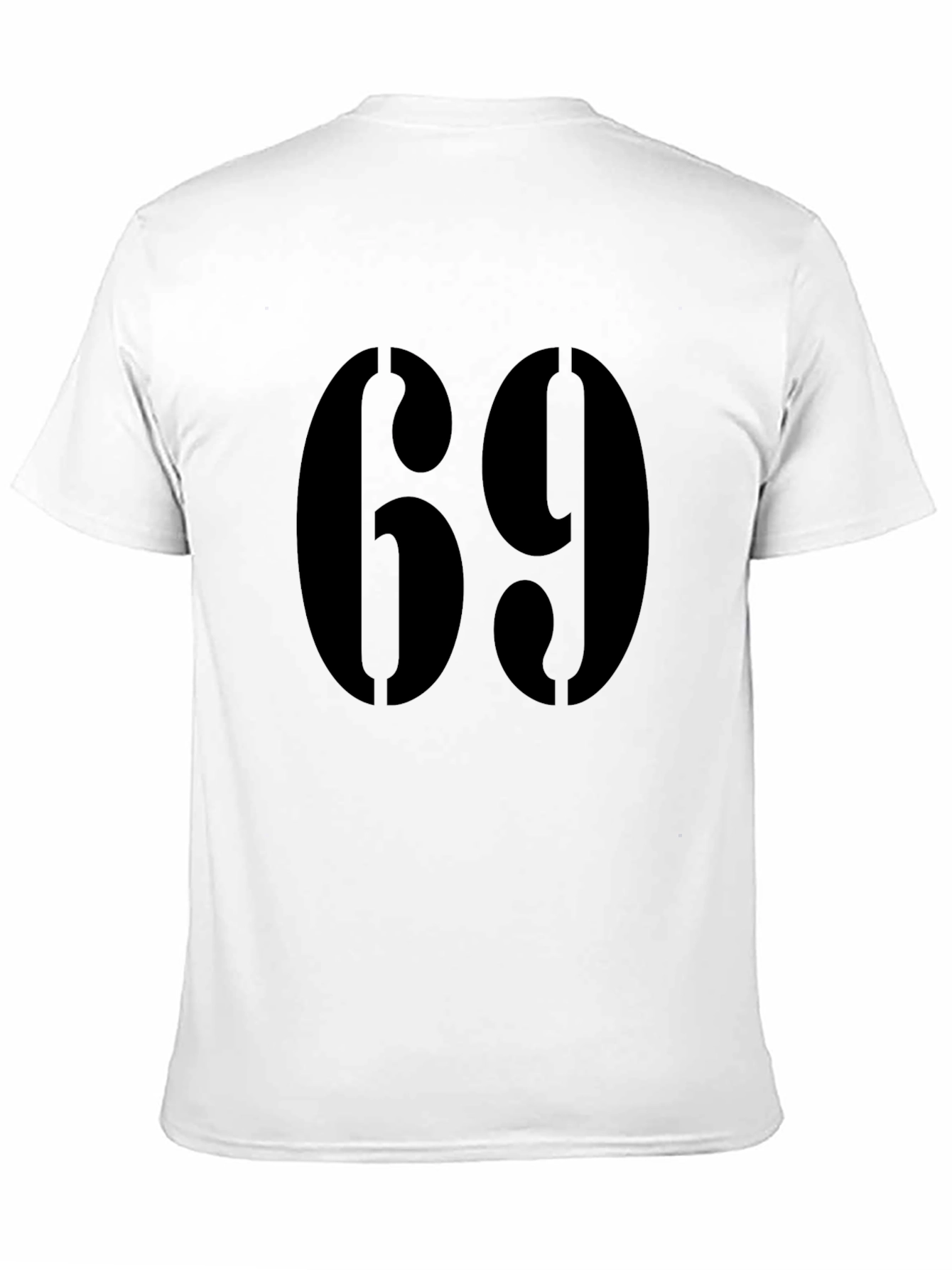 Black Bold Number 69 Graphic Tee - Black Cotton Blend view 11