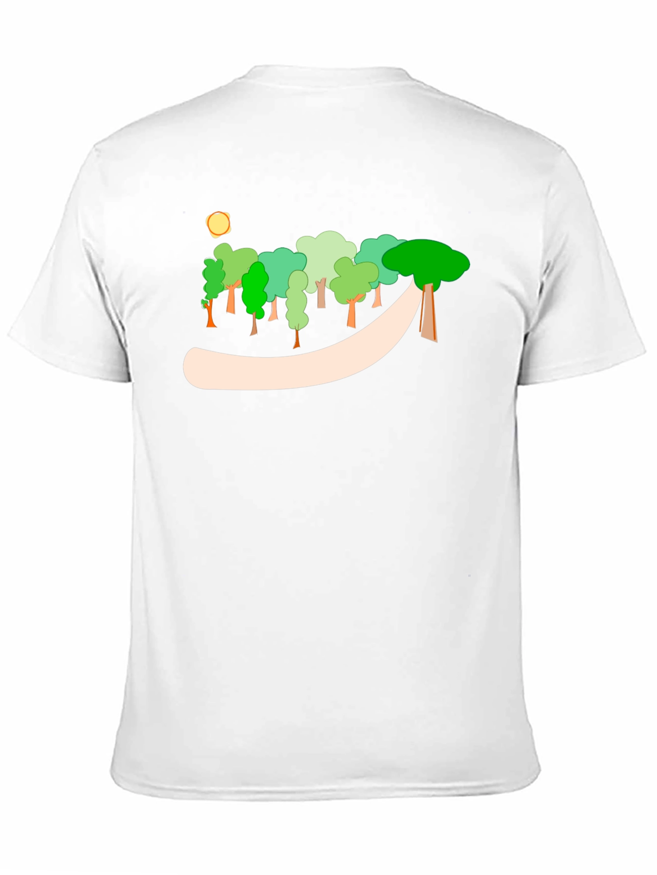 Black Cartoon Forest Graphic Tee view 11