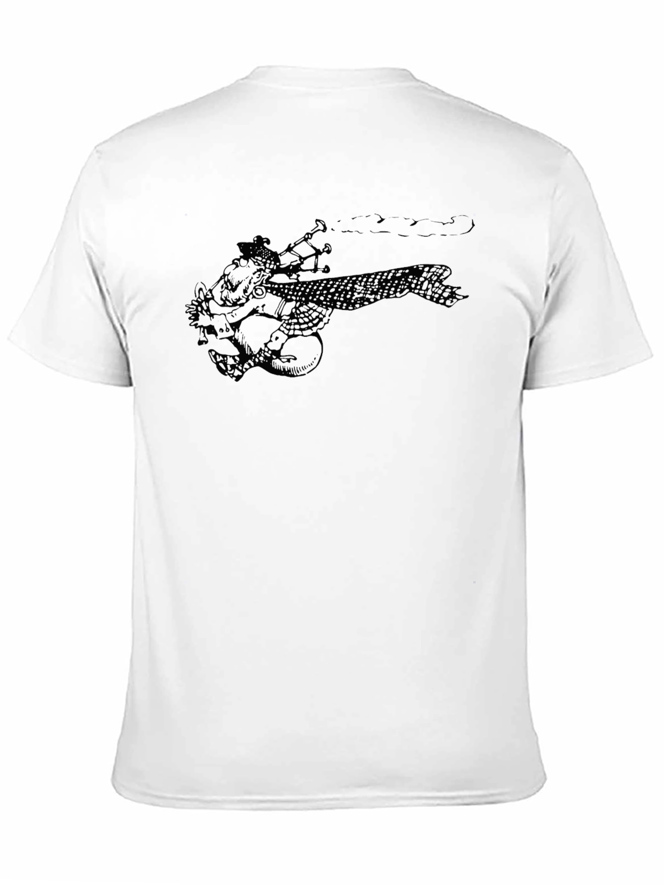 Black Bagpipe Player Graphic Tee - Unisex Black T-Shirt view 11