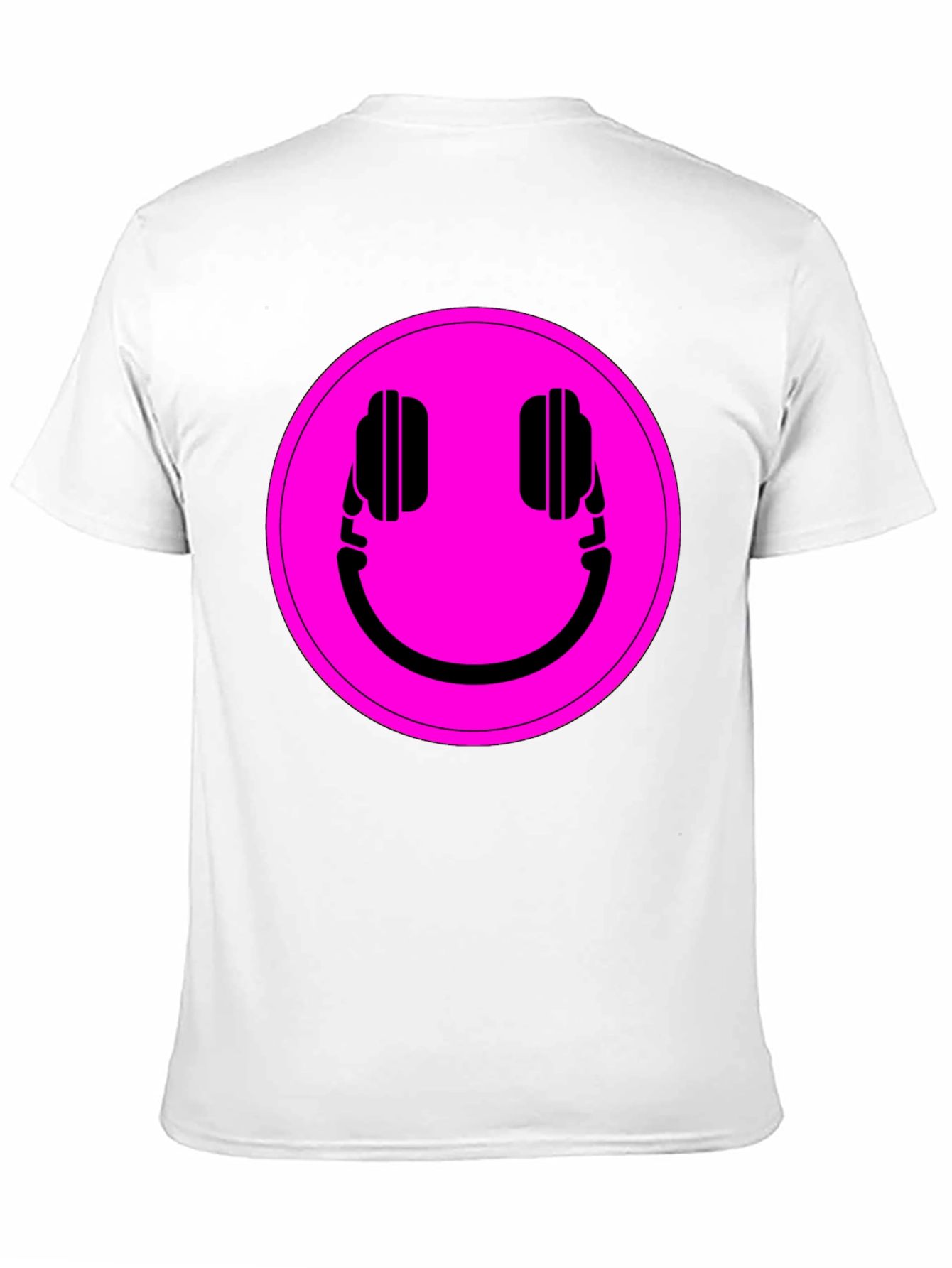 Black Headphone Smiley Graphic Tee - Black view 11