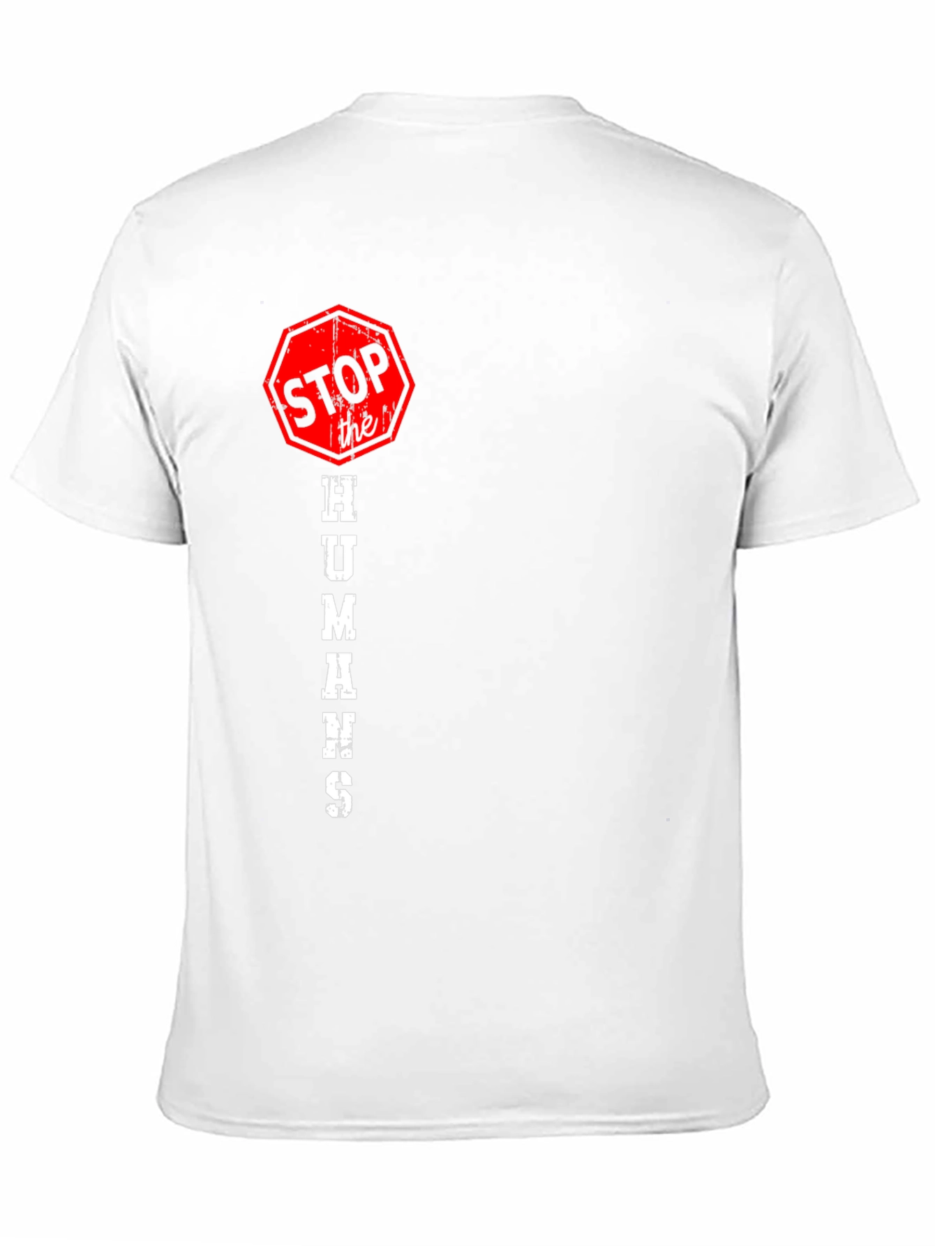 Black Stop the Humans T-Shirt view 11