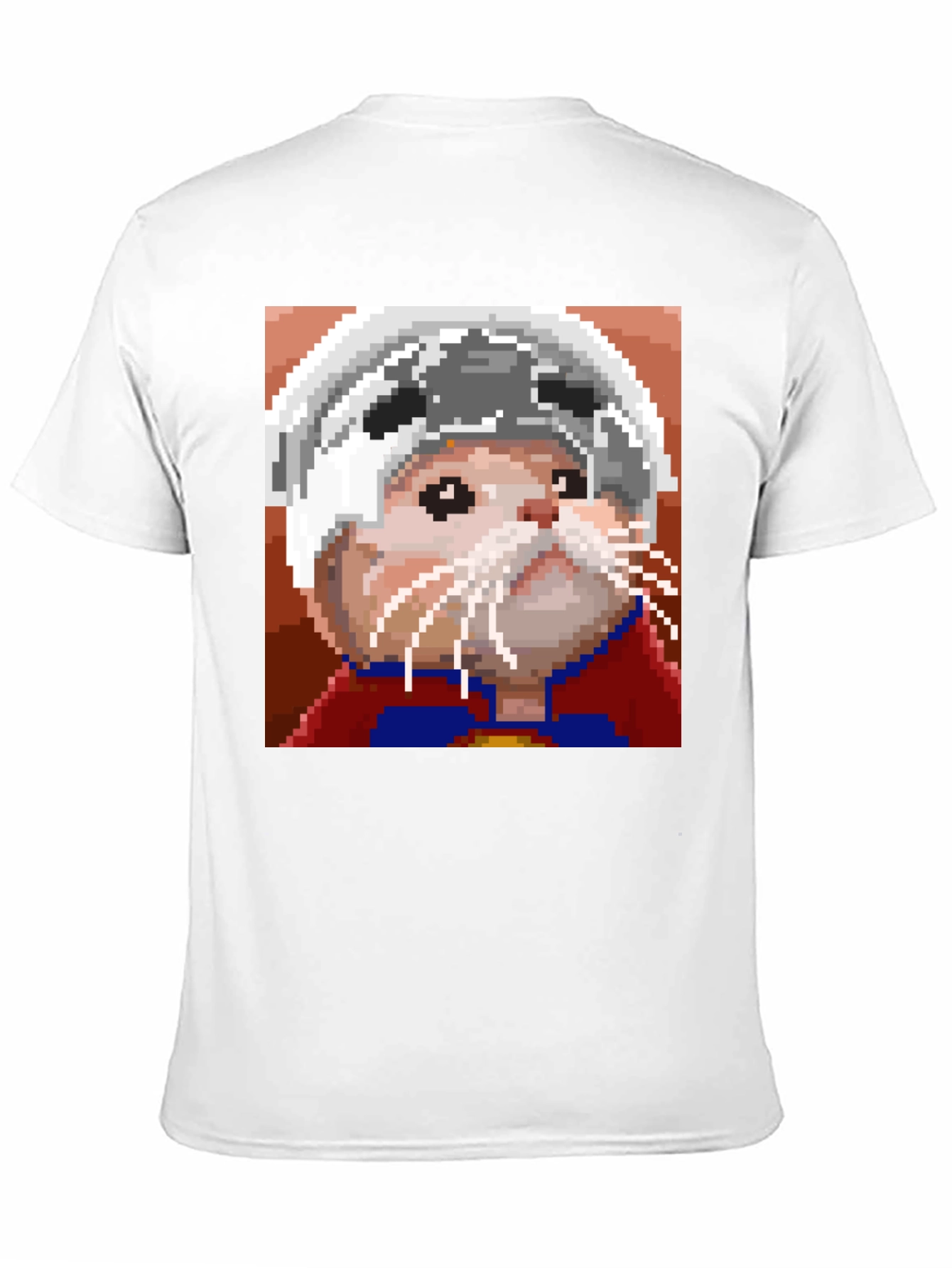 Black Pixel Art Hamster Hero T-Shirt view 11