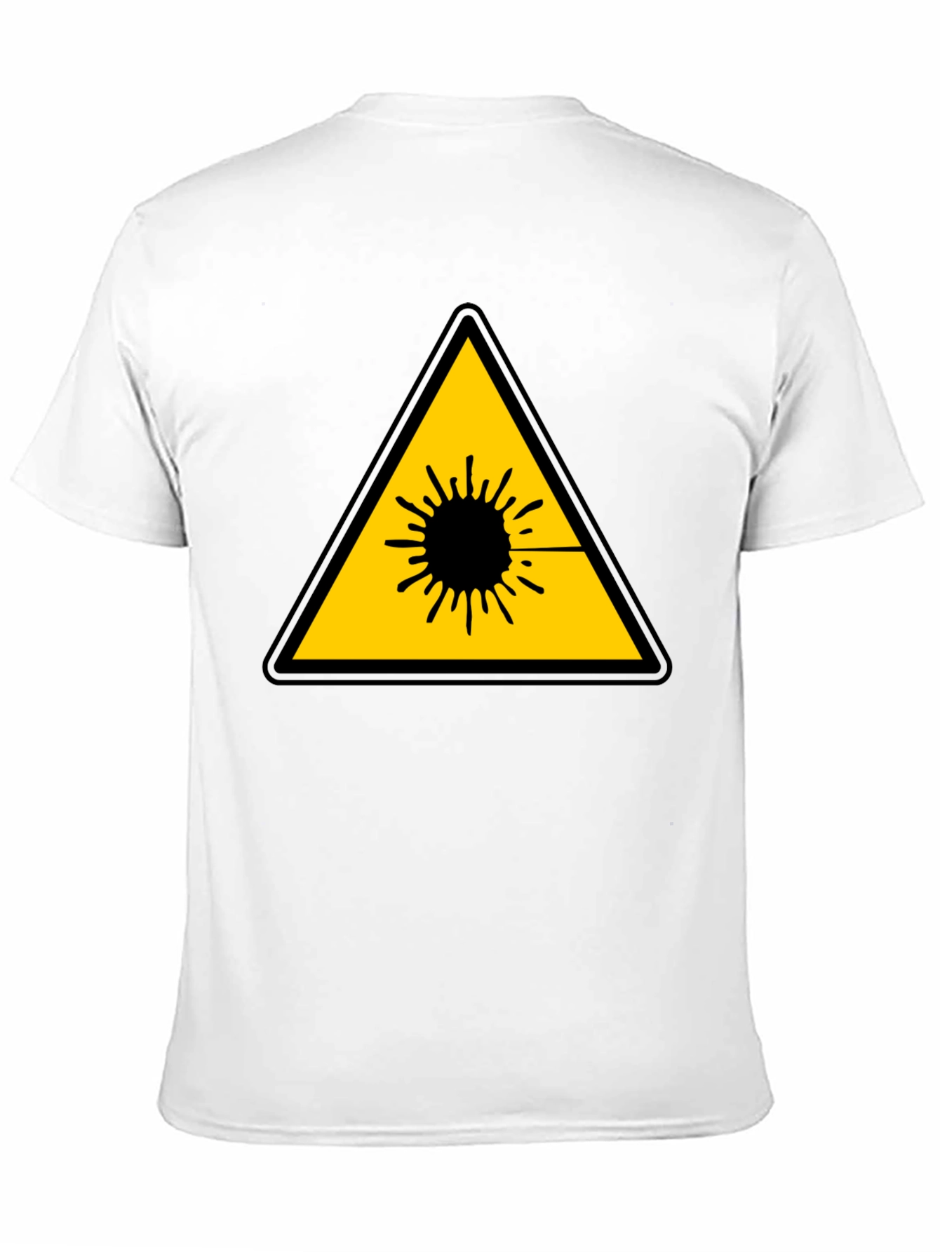 Black Laser Hazard Black T-Shirt - Warning Graphic Tee view 11