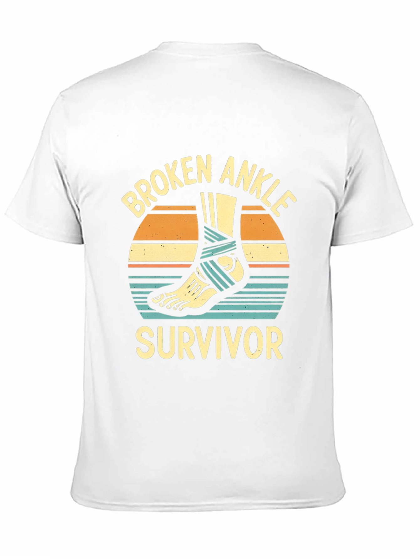 Black Broken Ankle Survivor Graphic T-Shirt view 11