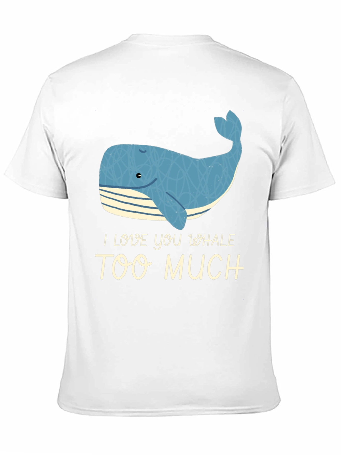 Black I Love You Whale Too Much - Novelty Graphic T-Shirt view 11
