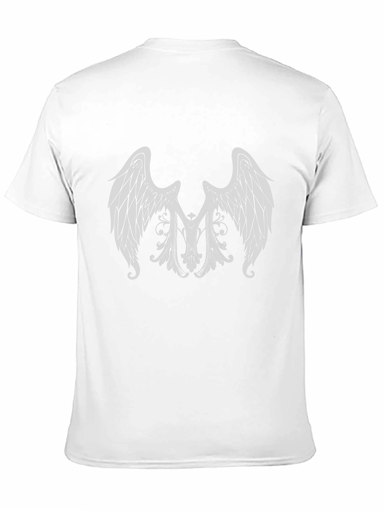 Black Black T-Shirt with Angel Wing Graphic view 11