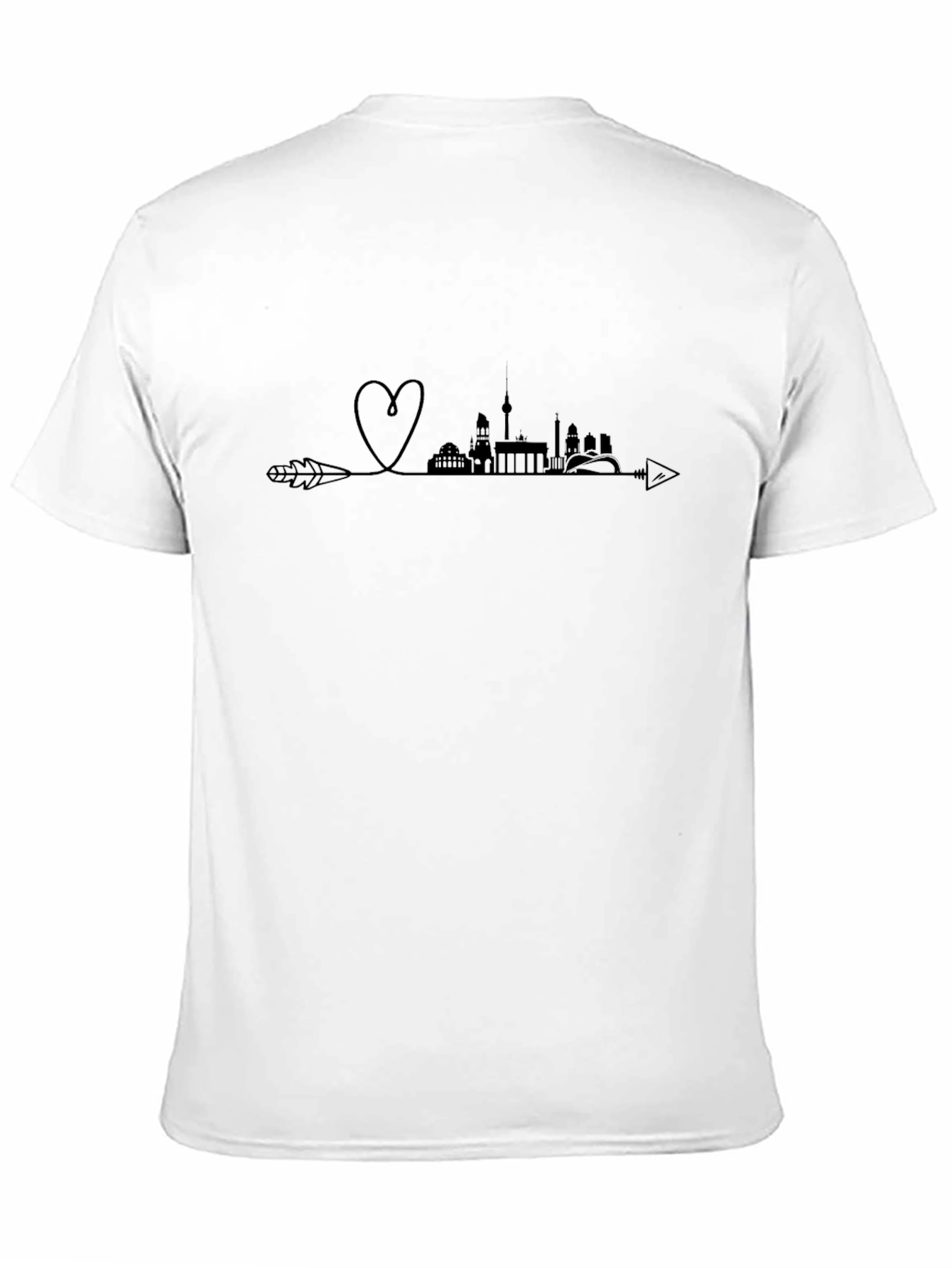 Berlin Skyline Heart Arrow Men's T-Shirt - 11