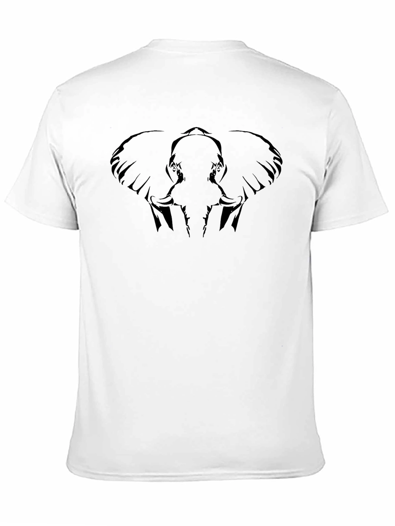 Black Elephant Graphic Tee - Black Cotton Crewneck T-Shirt view 11