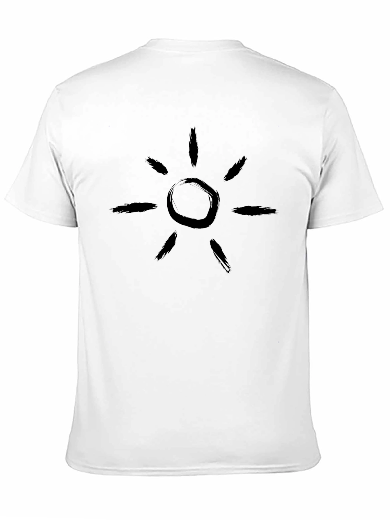 Black Sunburst Graphic Tee - Modern Black T-Shirt view 11