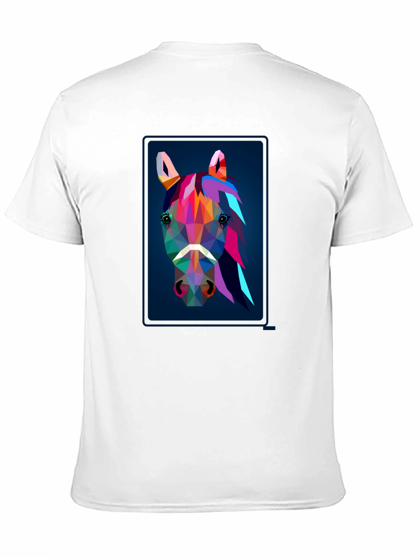 Black Geometric Horse Graphic Tee view 11