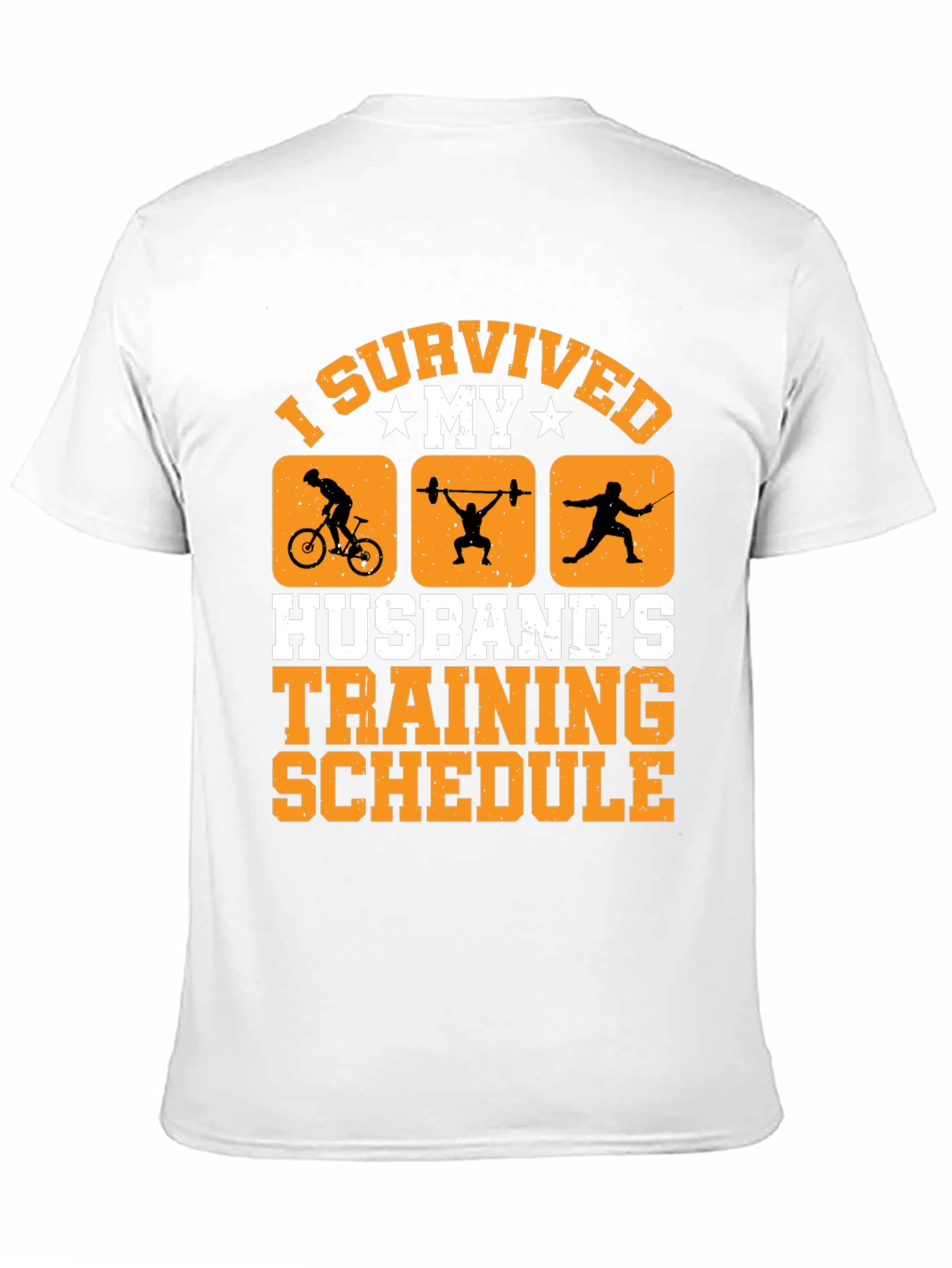 Black I Survived My Husband's Training Schedule T-Shirt view 11