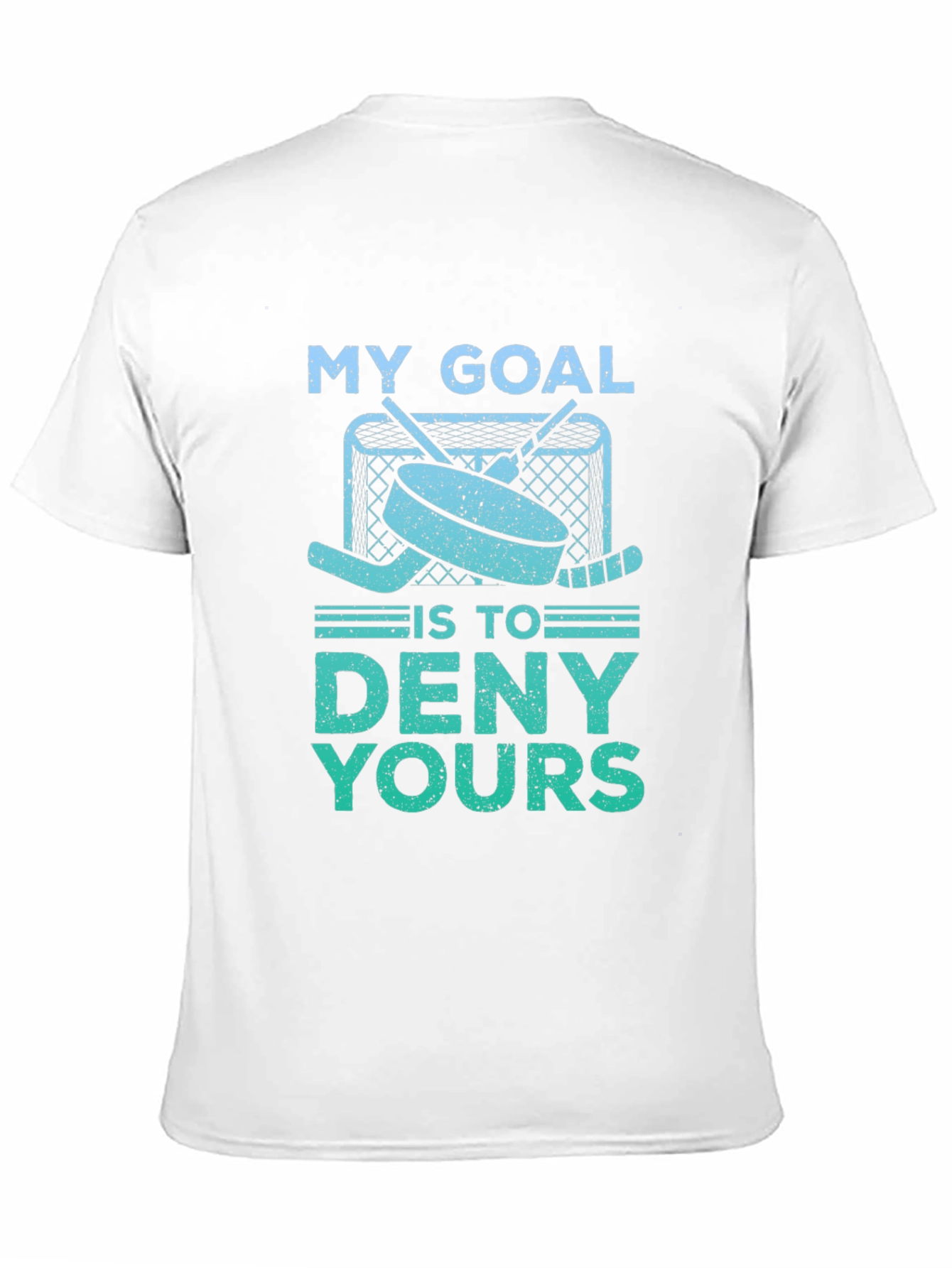Black Hockey Goal T-Shirt - Deny Yours! view 11
