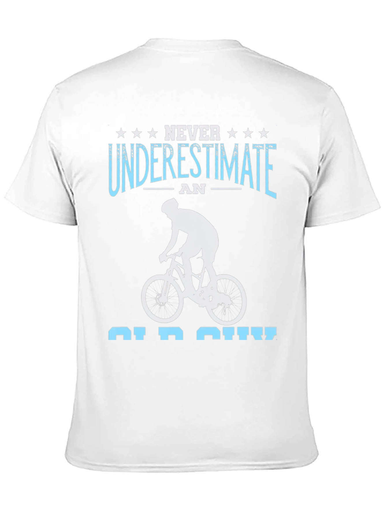 Black Never Underestimate An Old Guy Cycling T-Shirt view 11