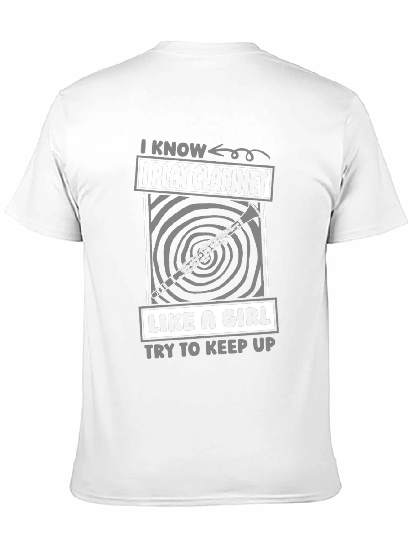 Black I Know I Play Clarinet Like a Girl T-Shirt view 11
