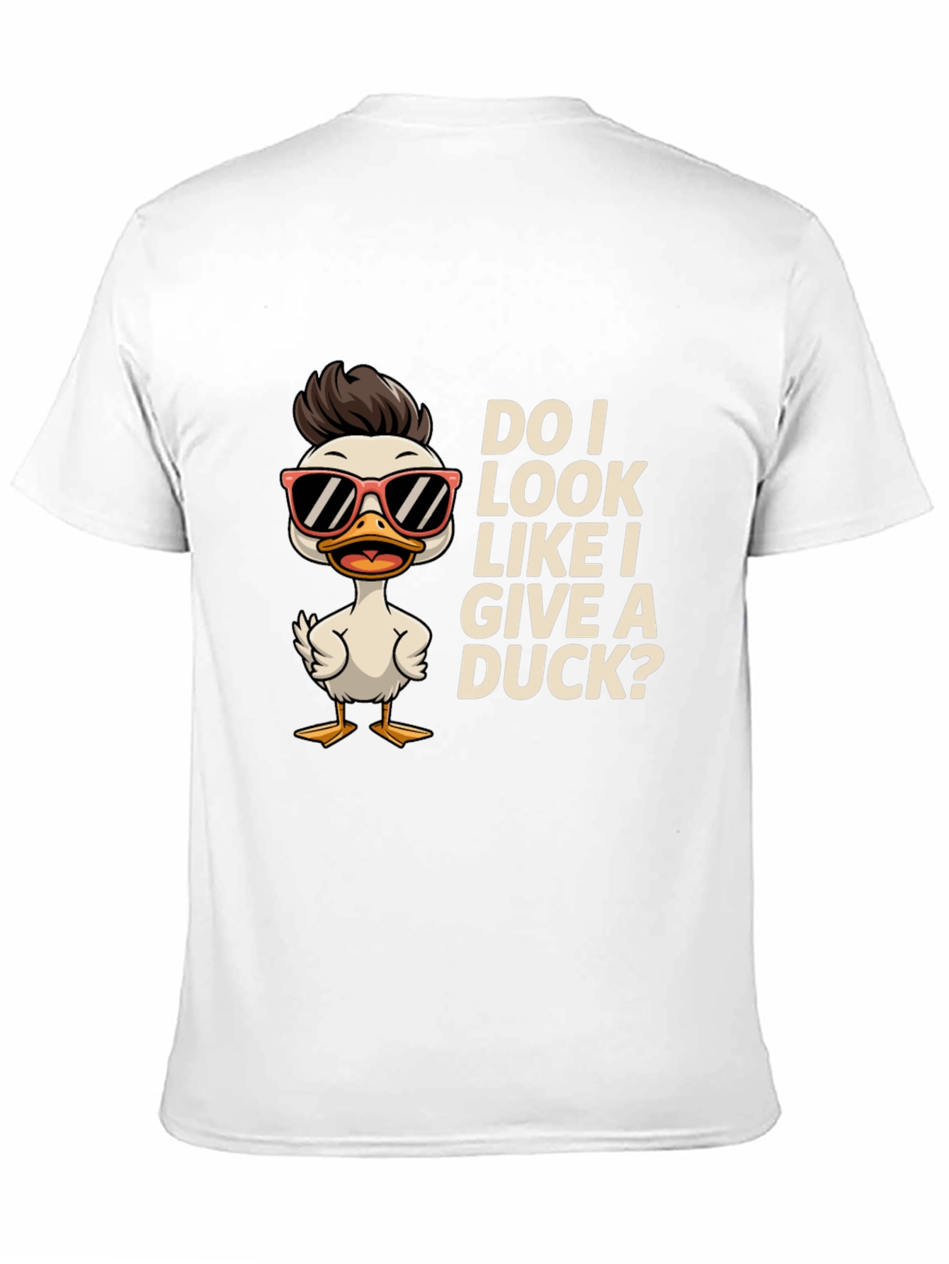 Black Funny Duck Graphic T-Shirt - "Do I Look Like I Give a Duck?" view 11