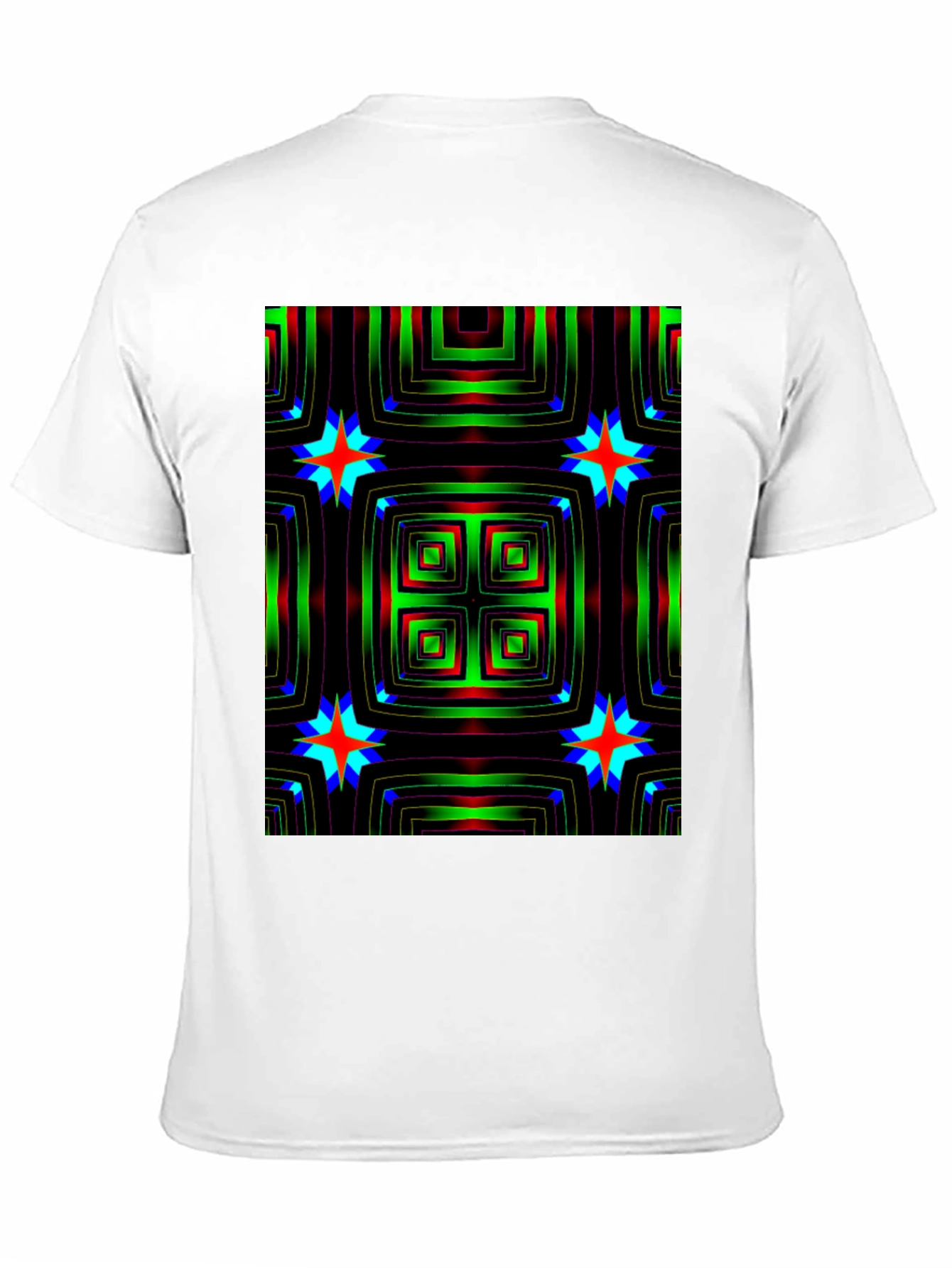 Black Abstract Pattern Black T-Shirt view 11