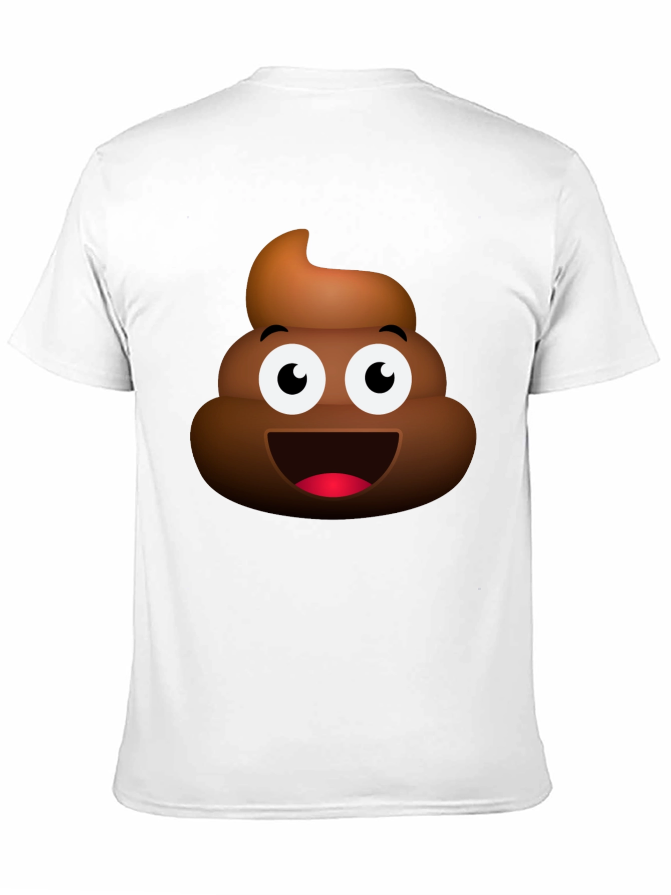 Black Emoji Poop Graphic T-Shirt - Mens Crew Neck Tee view 11
