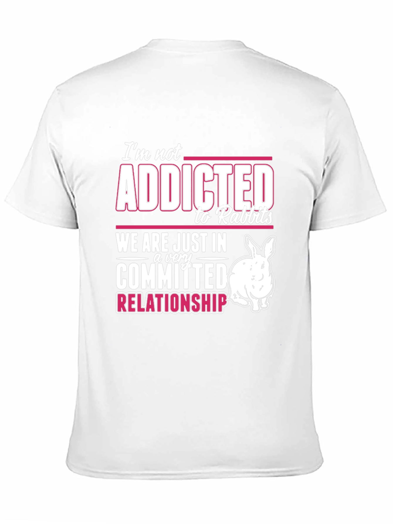 Black Rabbit Lover T-Shirt: I'm Not Addicted! view 11