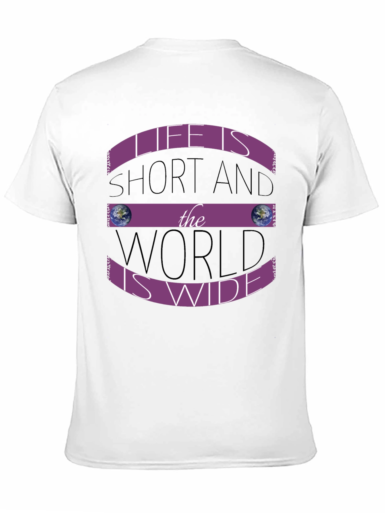 Black Life is Short World is Wide T-Shirt view 11
