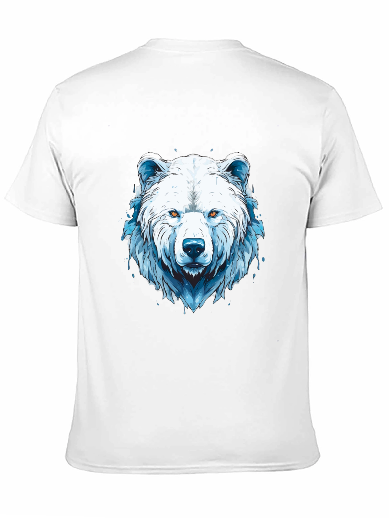 Black Cool Graphic Tee - Polar Bear Design view 11