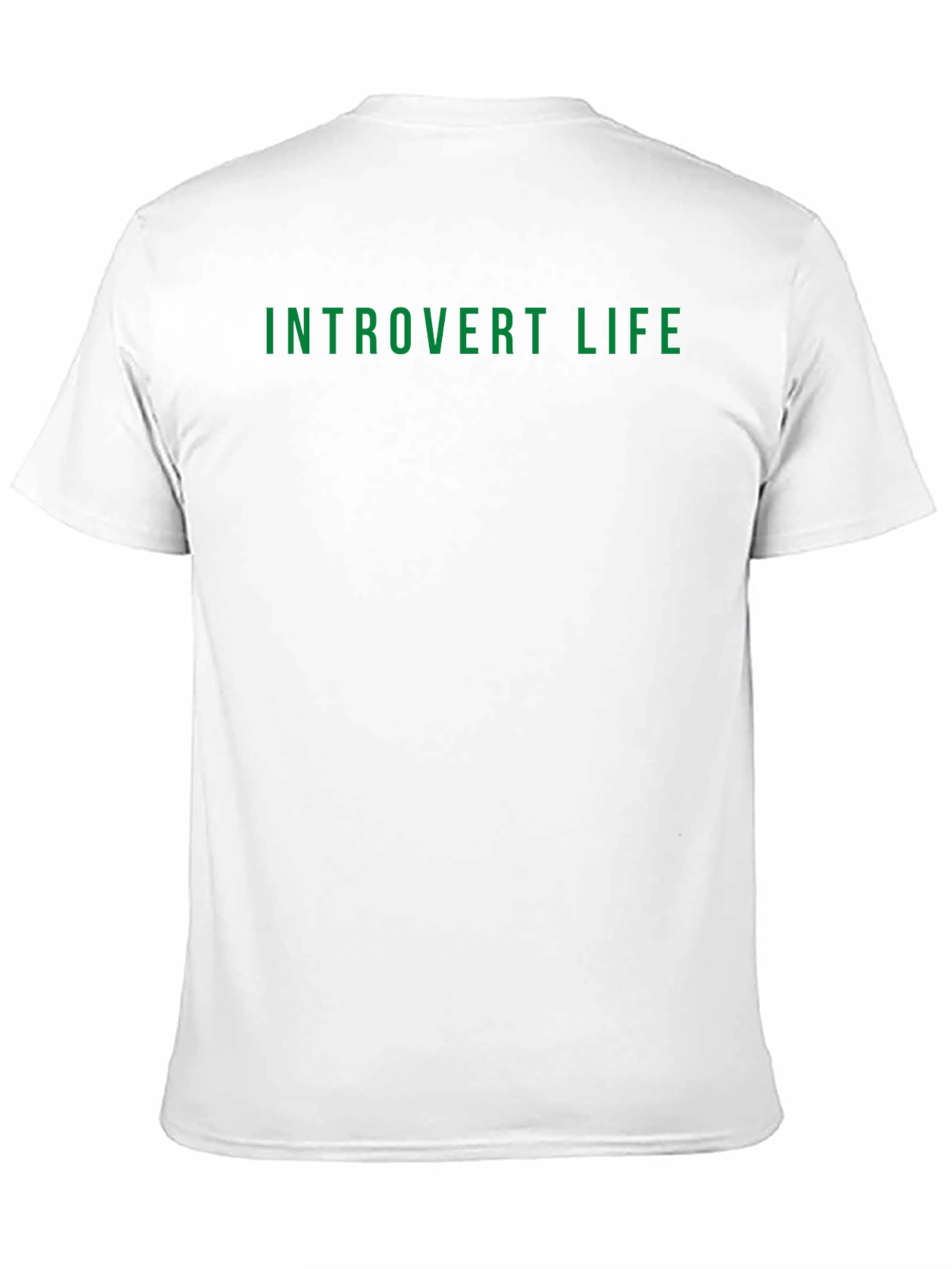 Black Introvert Life T-Shirt - Black Tee with Green Text view 11