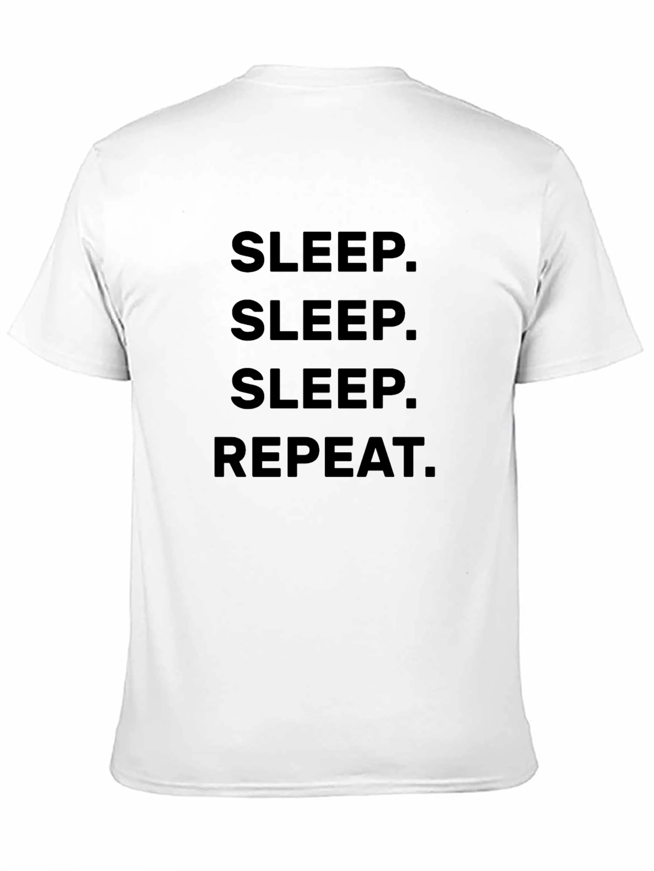 Black Sleep Repeat Black Graphic Tee - Comfortable Casual Wear view 11
