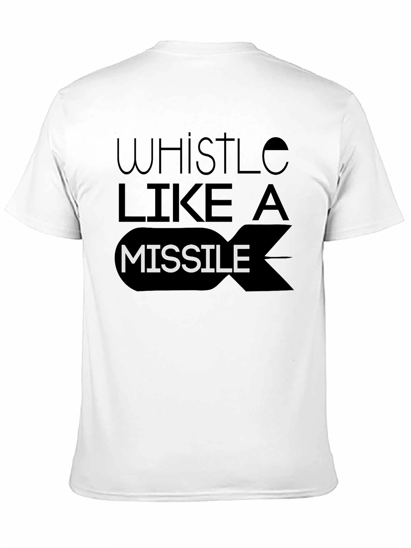 Black Whistle Like A Missile Black Graphic Tee view 11