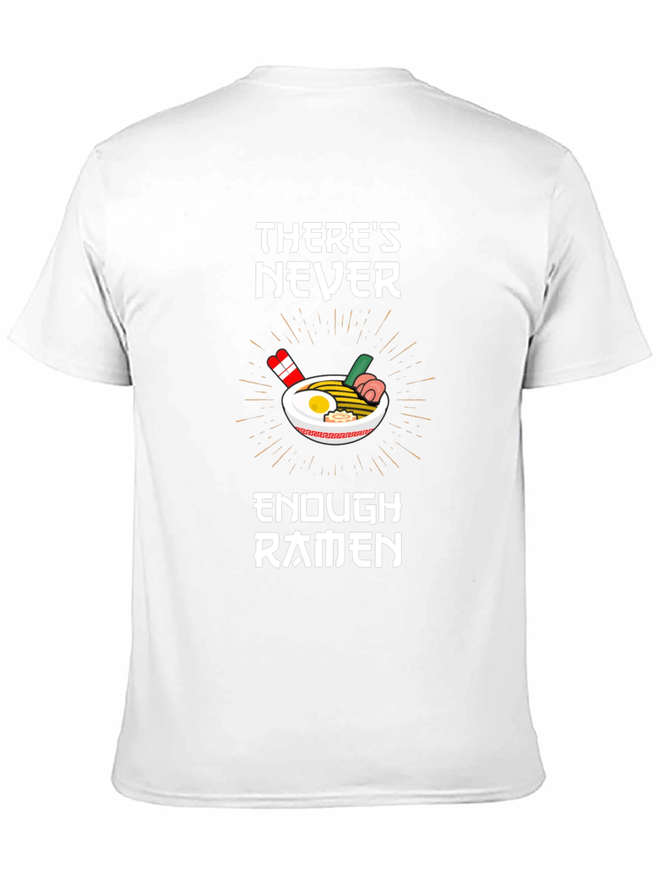 Black Ramen Lover T-Shirt - There's Never Enough Ramen Graphic Tee view 11
