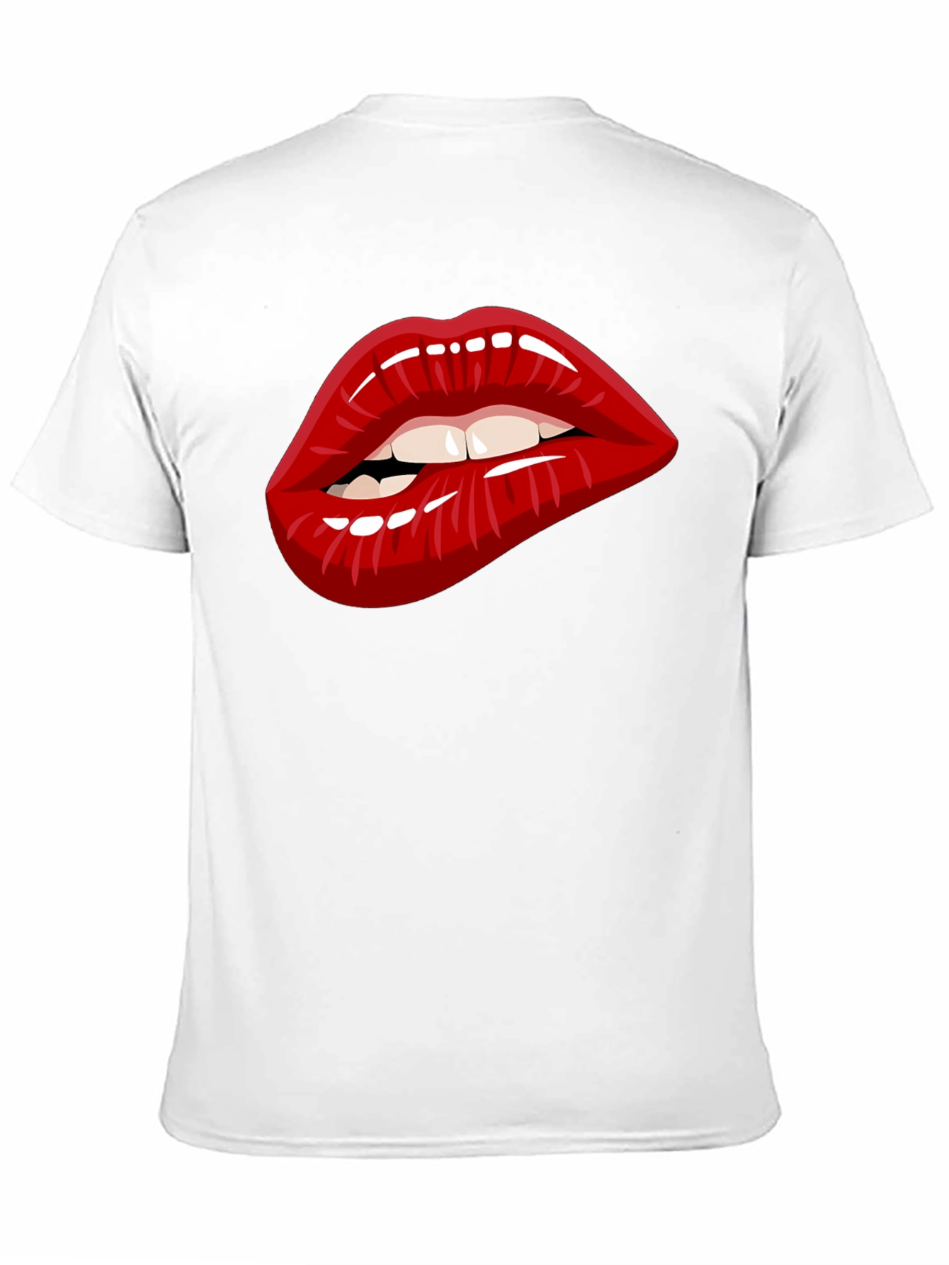 Black Bold Lip Graphic Tee - Unisex Cotton Blend view 11