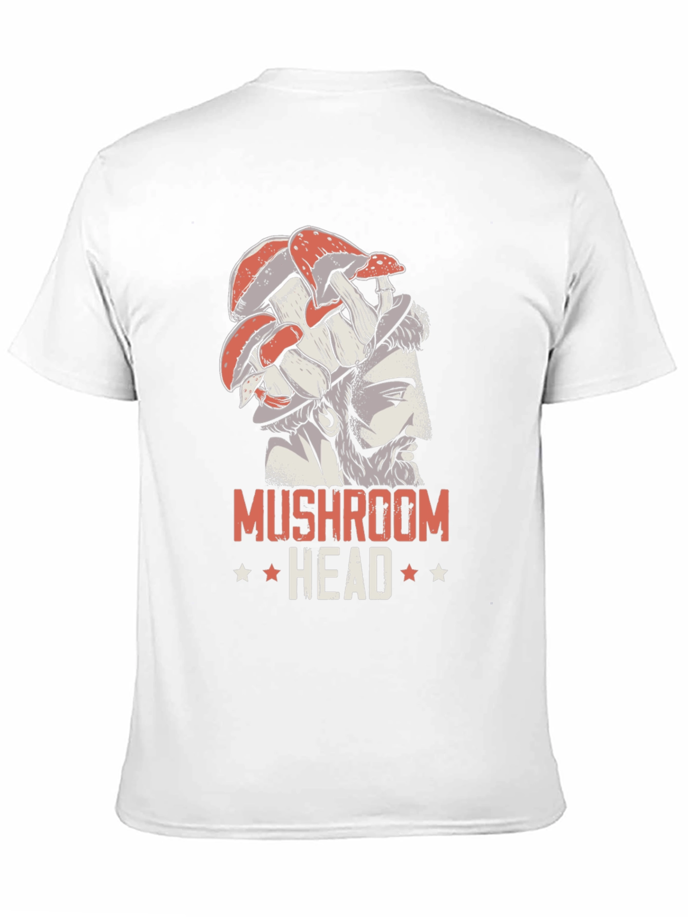 Black Mushroom Head T-Shirt - Unique Graphic Tee view 11
