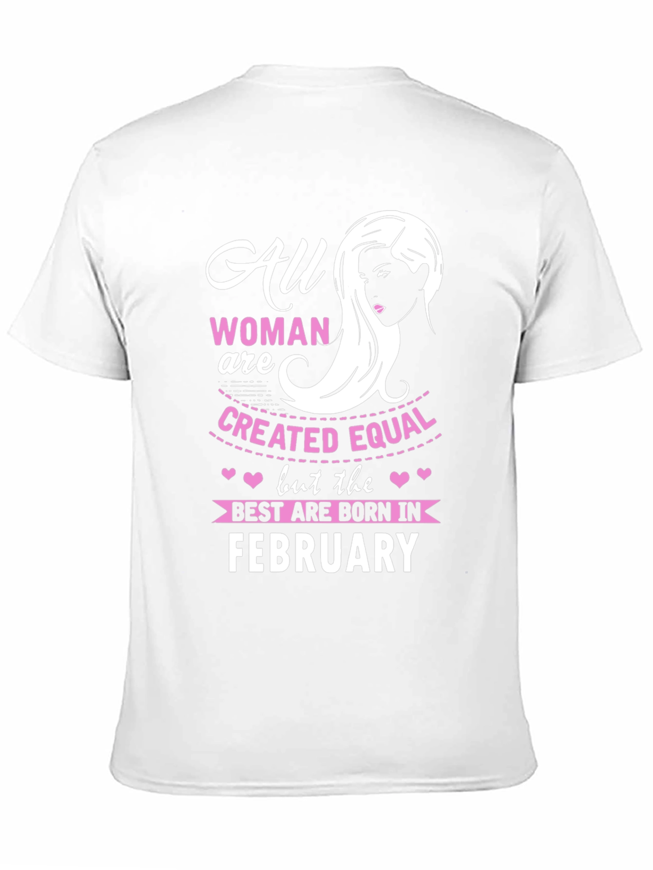 Black All Women Are Created Equal February Birthday T-Shirt view 11