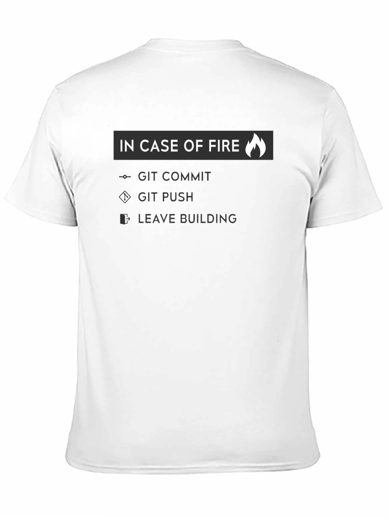 Black In Case Of Fire Git Commit T-Shirt view 11