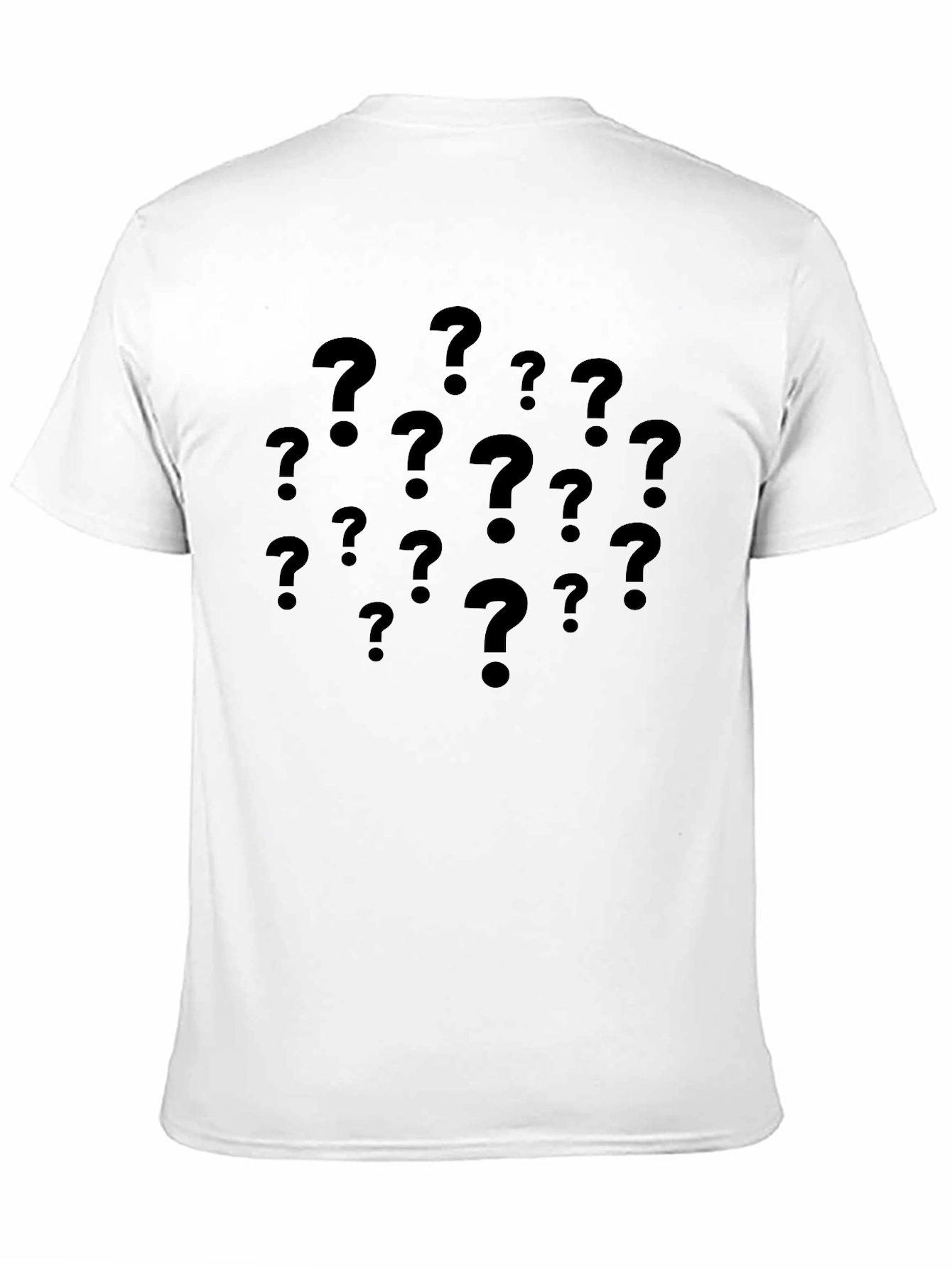 Black Mystery Question Marks T-Shirt - Dark Graphic Tee view 11