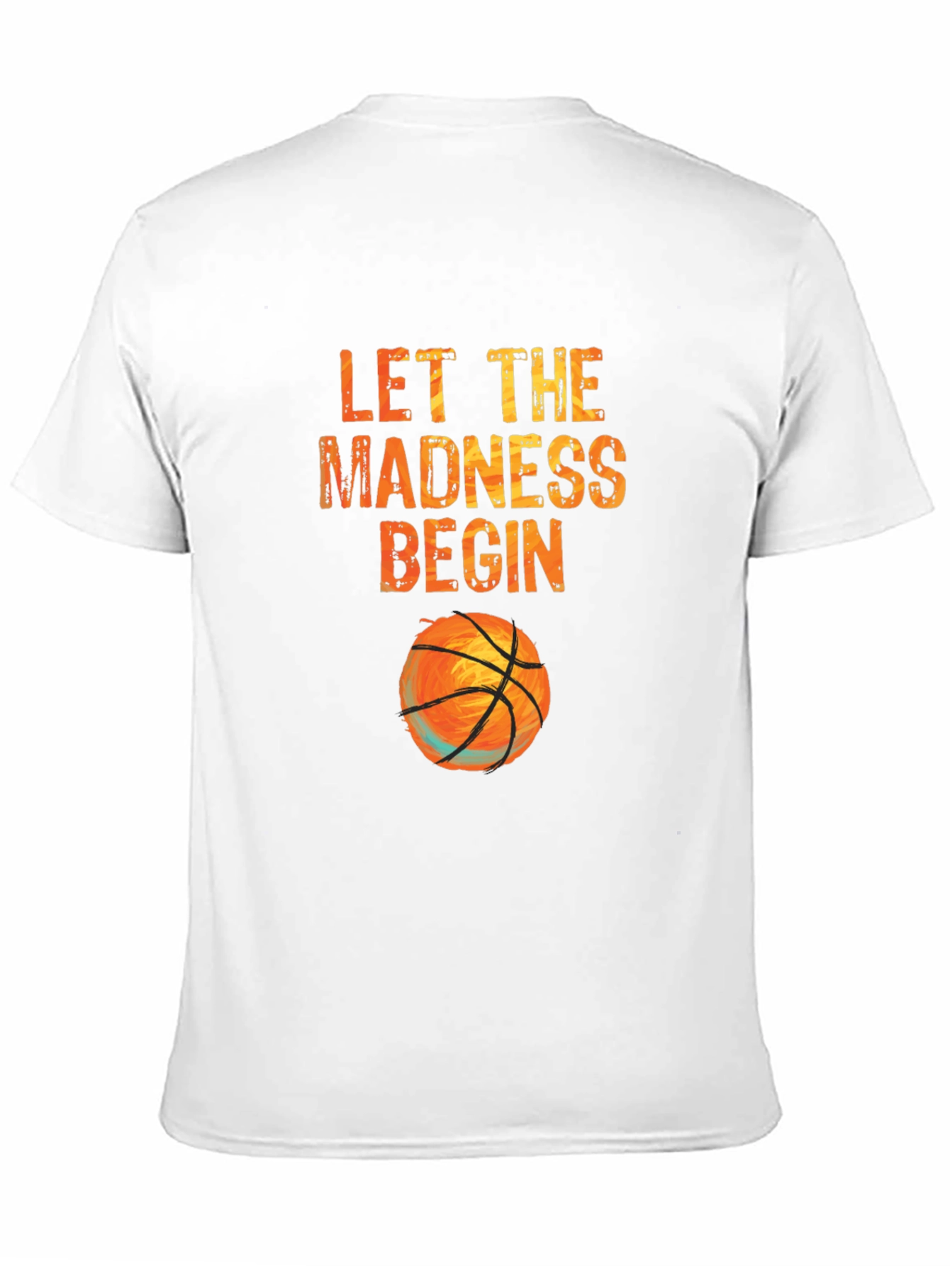 Black Let the Madness Begin Basketball T-Shirt view 11