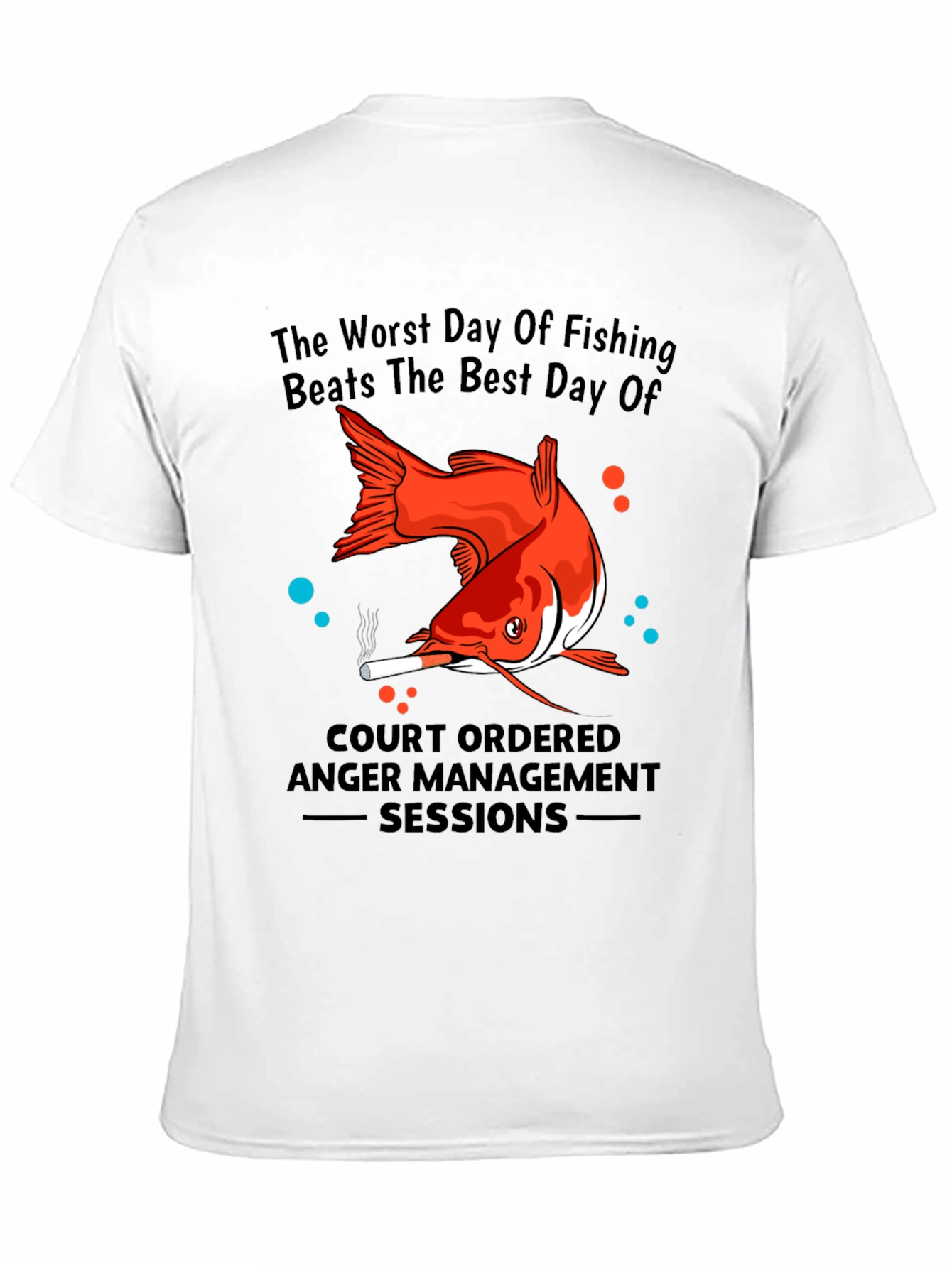 Black Fishing Humor T-Shirt: Worst Day Beats Best Day view 11