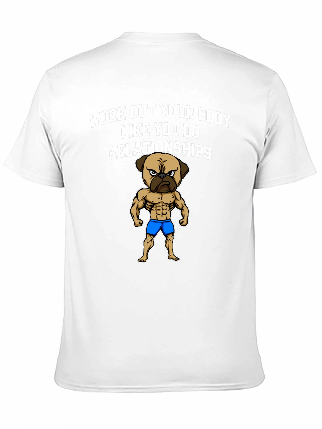 Black Workout Pug T-Shirt Funny Gym Tee view 11