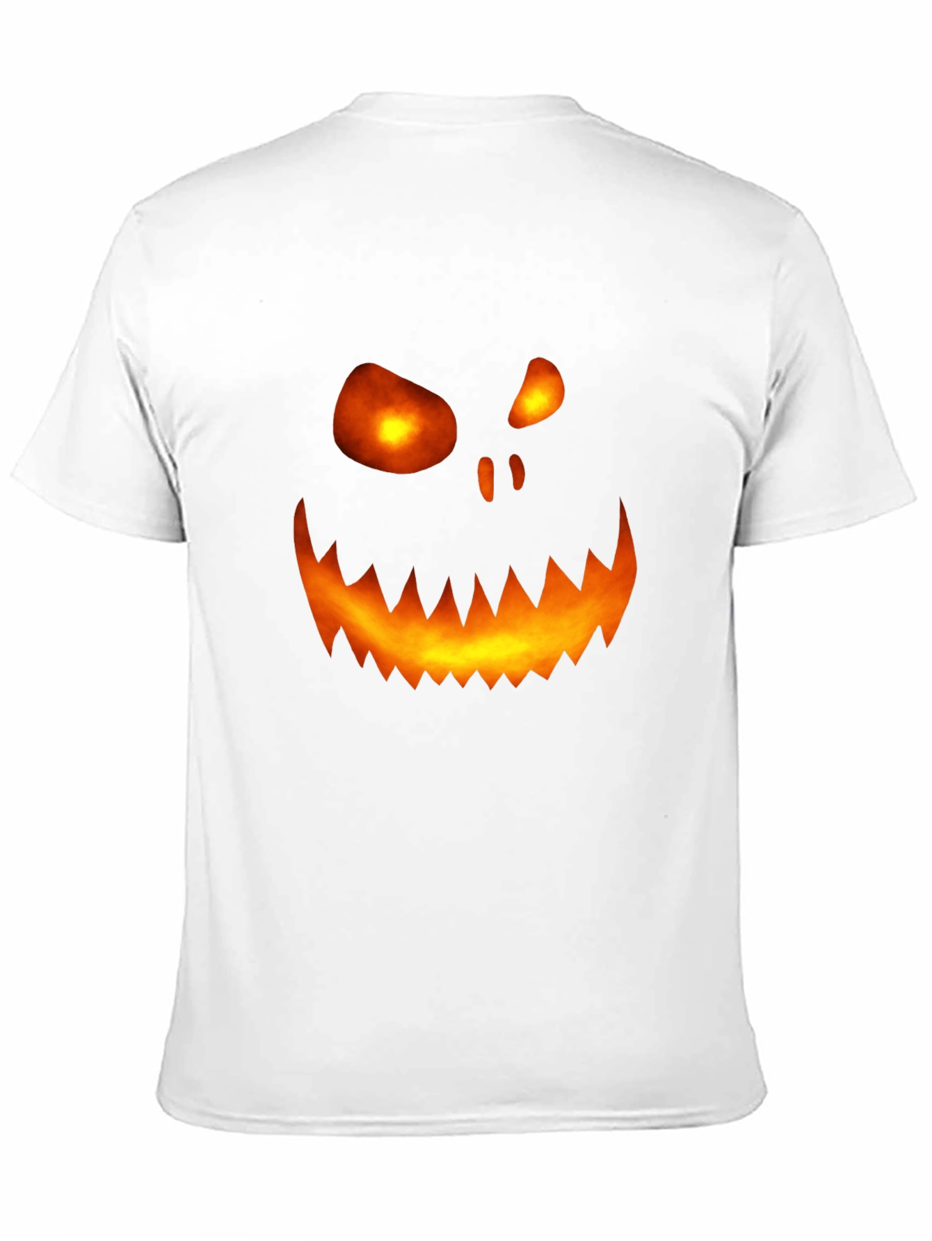 Black Halloween Pumpkin Face Graphic Tee - Scary Spooky Shirt view 11