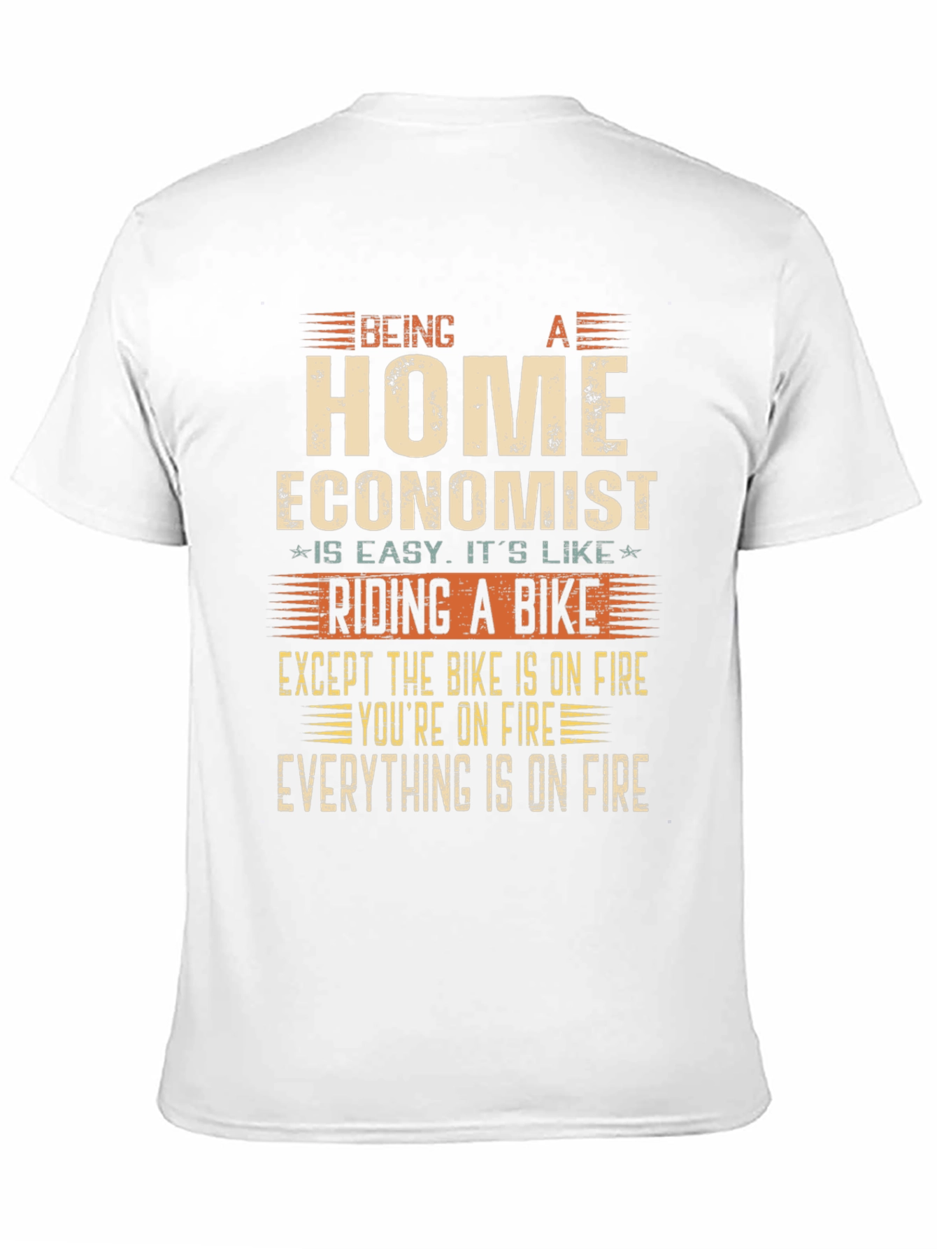Black Home Economist On Fire T-Shirt view 11