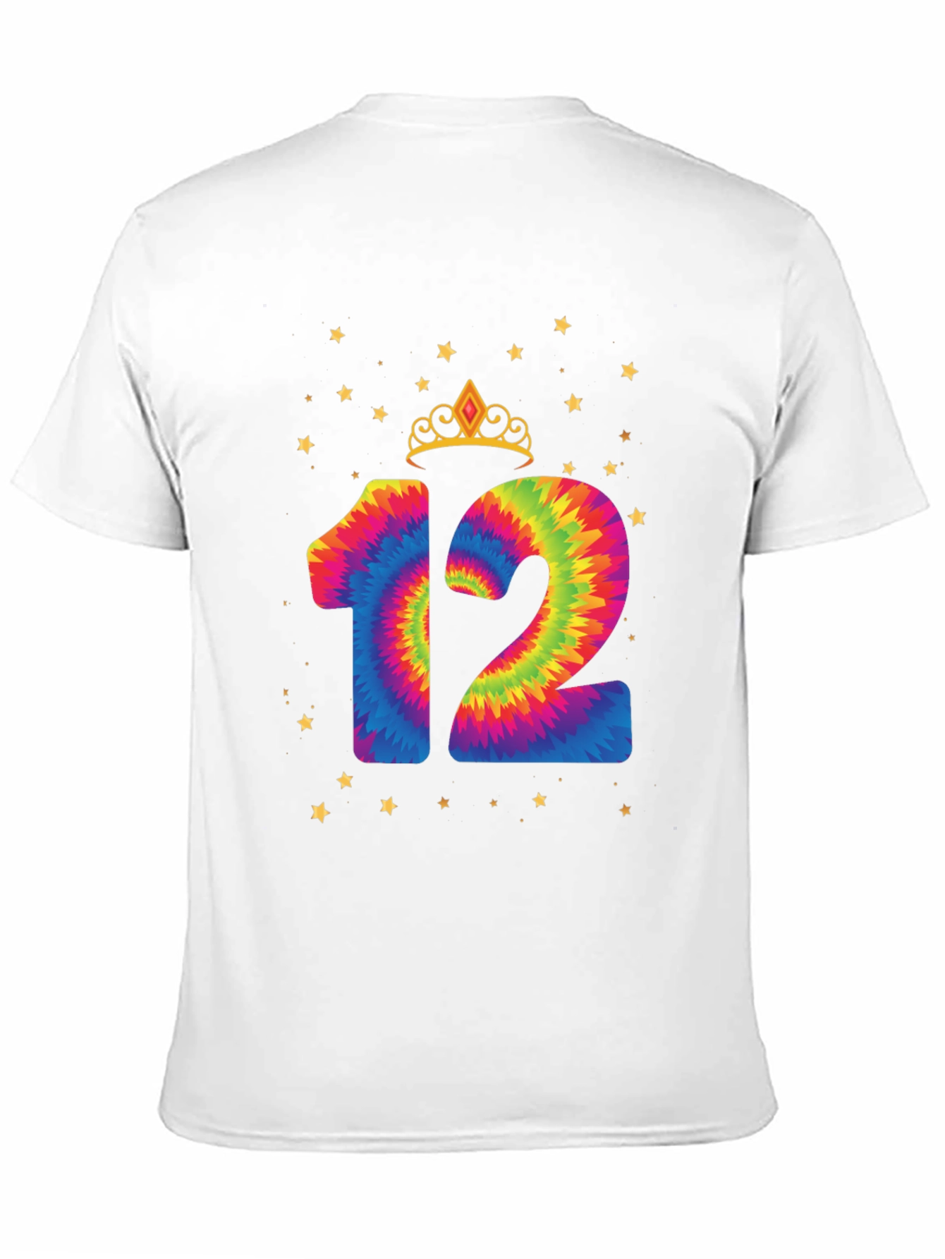 Black Tie Dye 12th Birthday Tee view 11