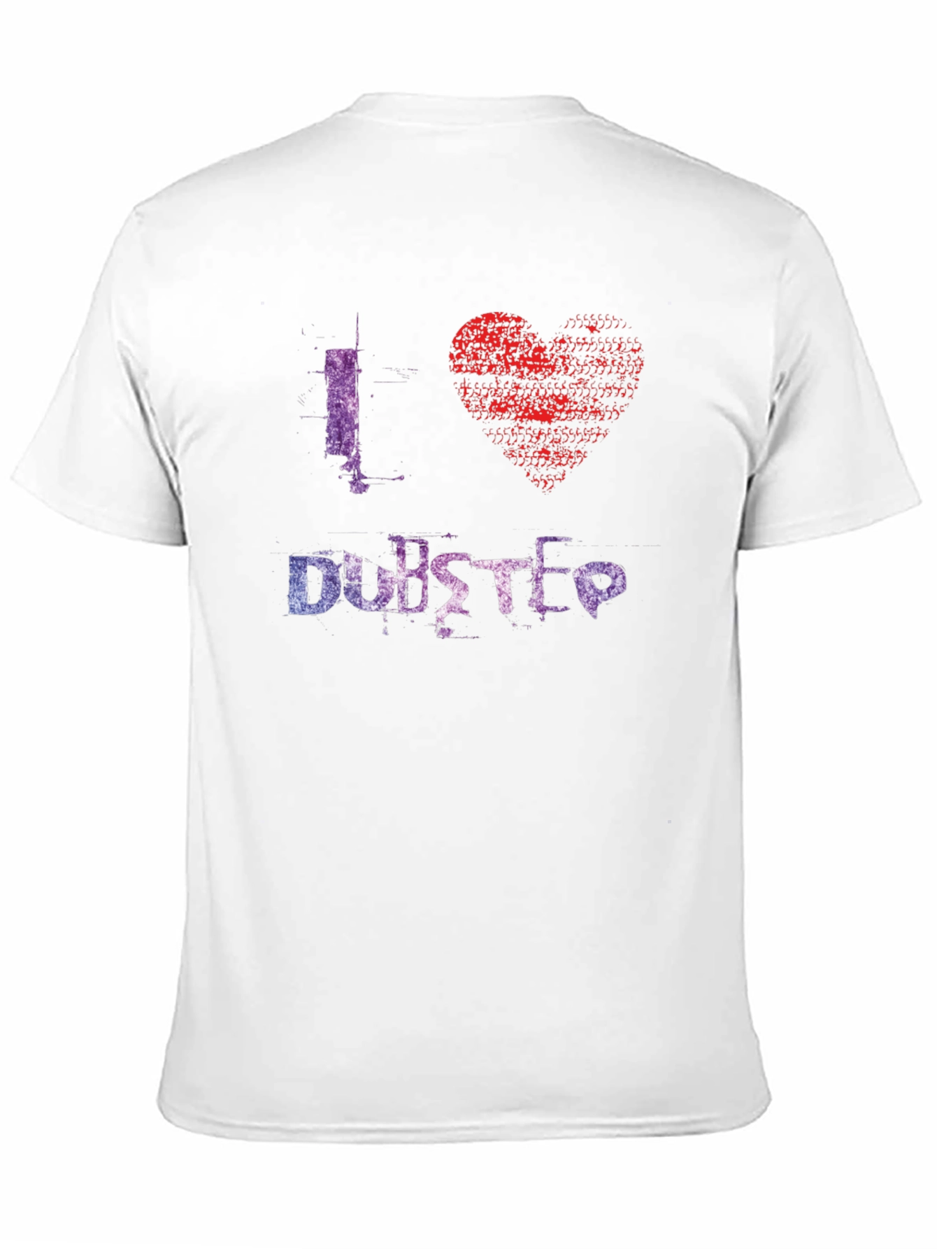 Black I Love Dubstep Graphic Tee - Black Cotton T-Shirt view 11