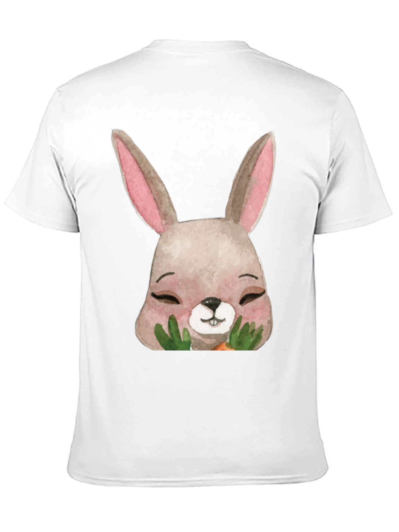 Black Cute Bunny Graphic T-Shirt - Unisex Black Tee view 11