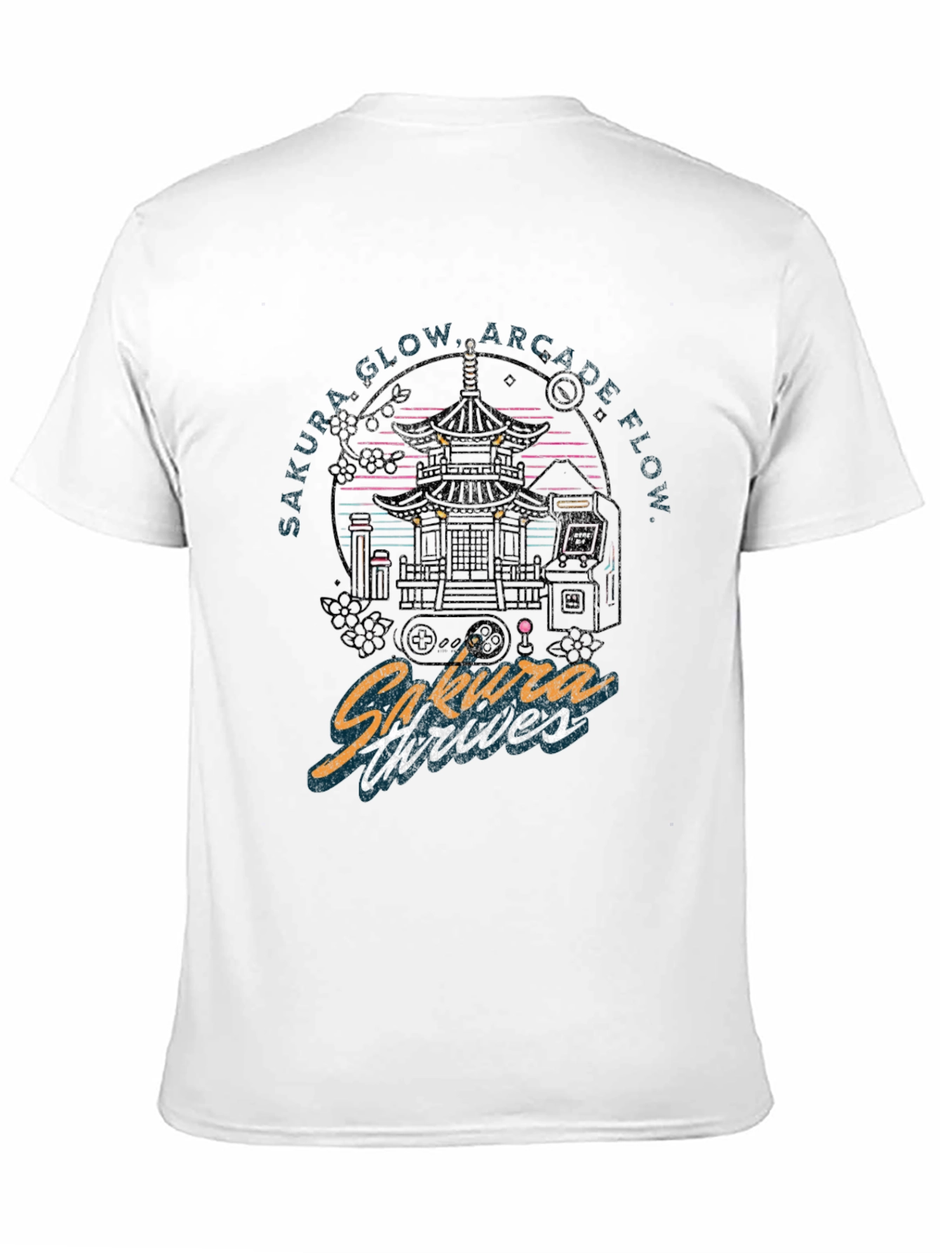 Black Sakura Thrives Arcade Flow Graphic Tee view 11