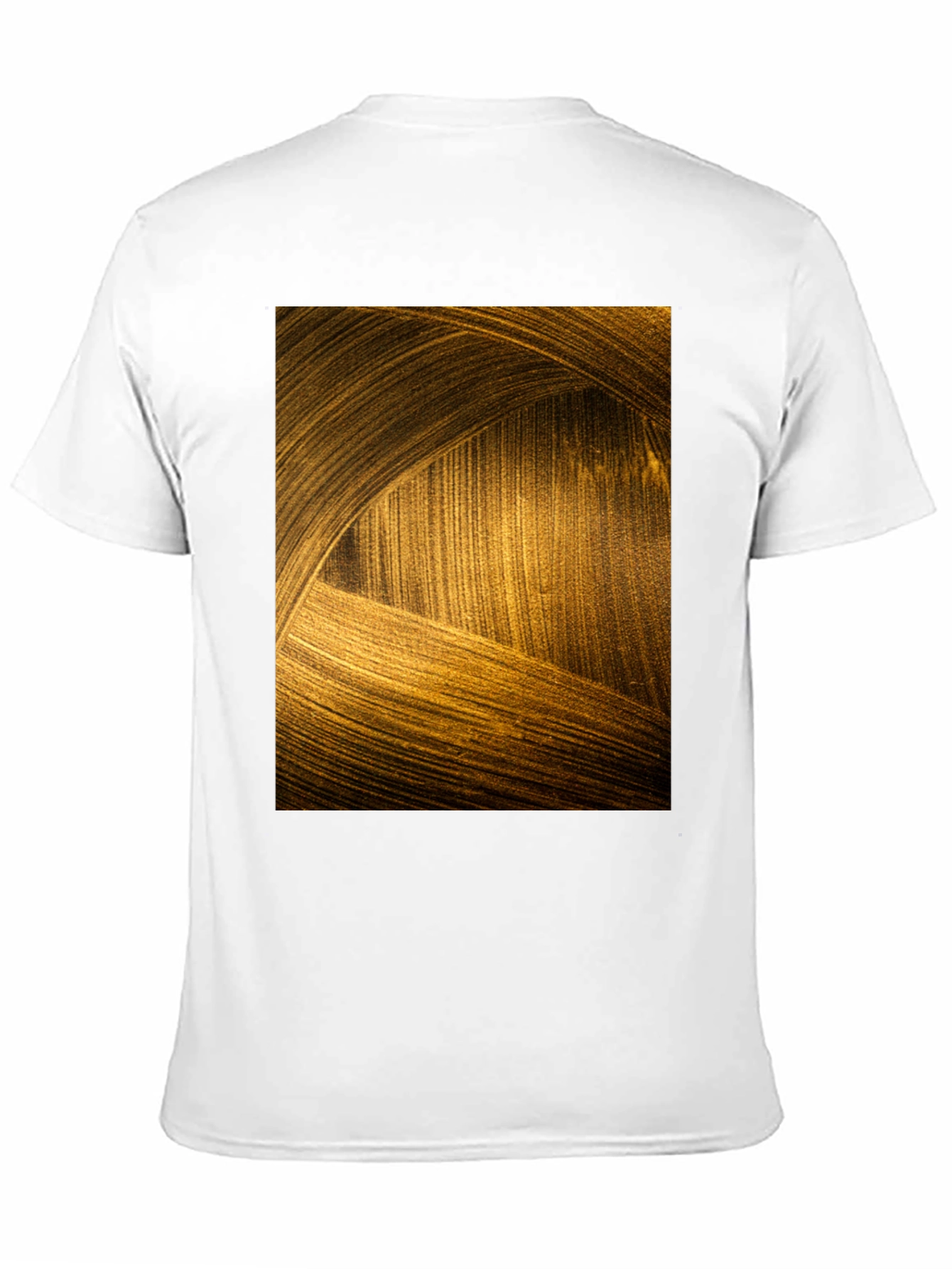 Black Abstract Gold Swirl Graphic T-Shirt view 11