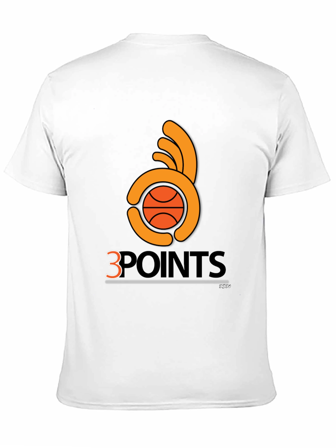 Black 3 Points Basketball T-Shirt - Graphic Tee view 11