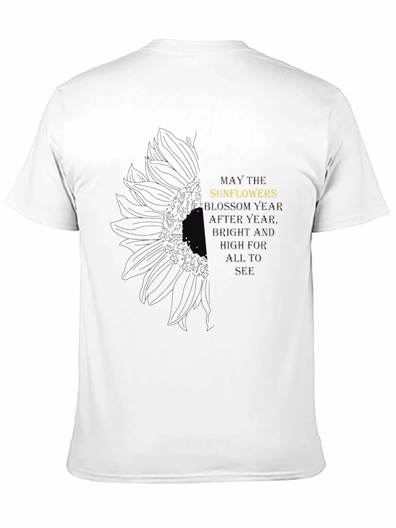 Black Sunflower Graphic Print Black T-Shirt view 11