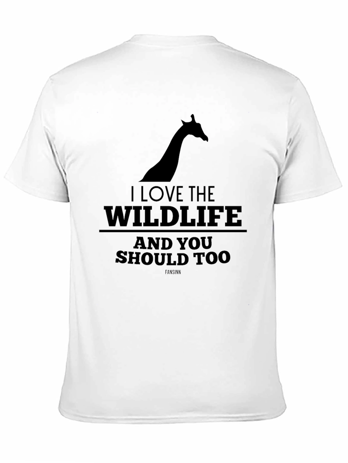 Black I Love The Wildlife Giraffe Graphic Tee view 11