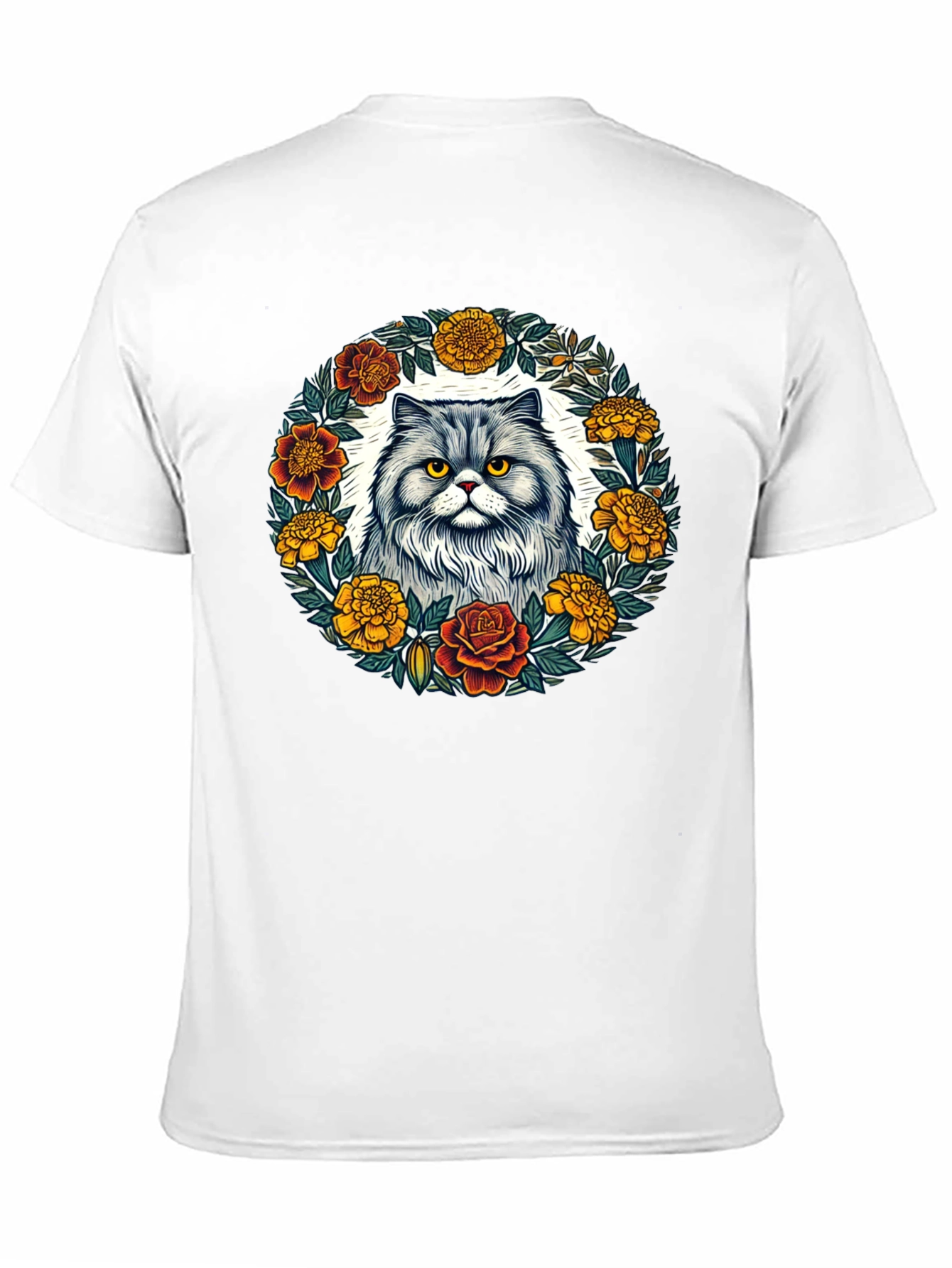 Black Cat & Floral Wreath Graphic Tee view 11