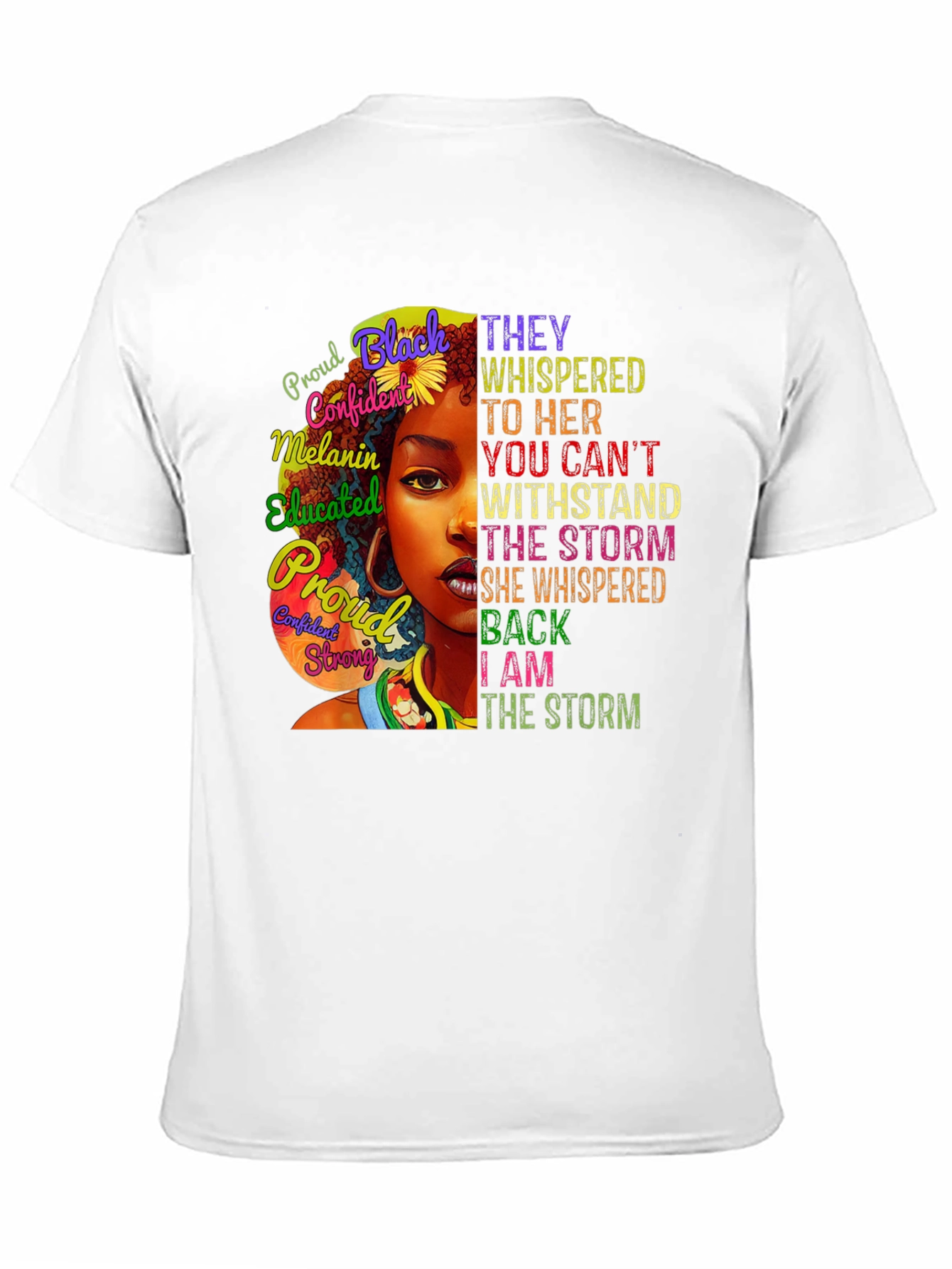 Black Black Woman Empowerment T-Shirt - I am the Storm view 11