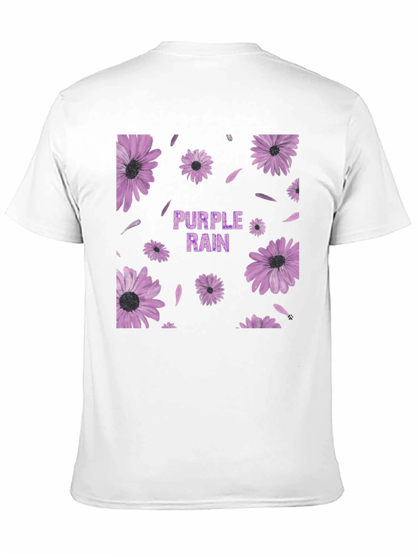 Black Purple Rain Floral Graphic T-Shirt view 11